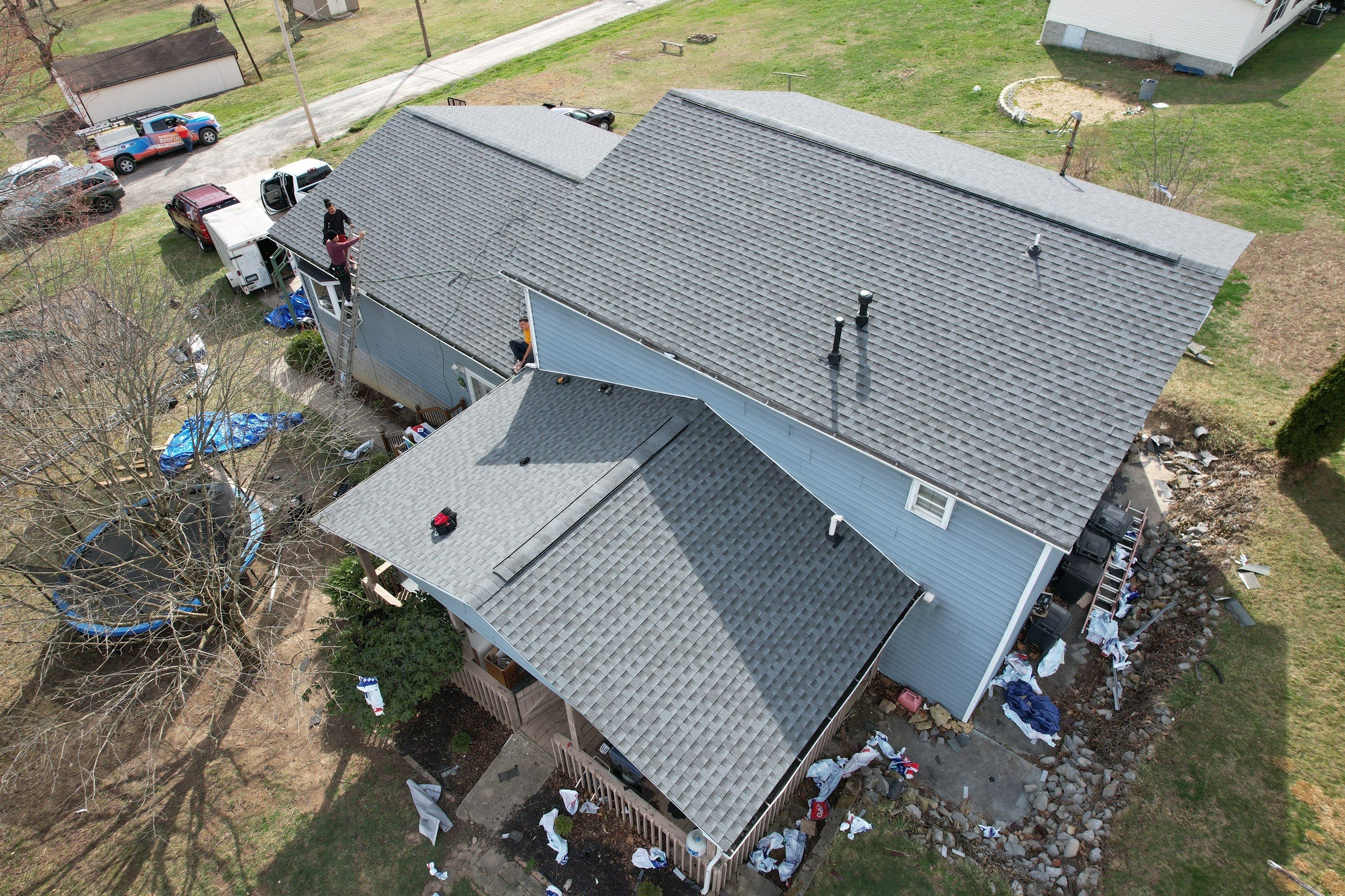 Residential Roofing Installation using GAF Timberline HDZ Pewter Gray by Rainstoppers Roofing