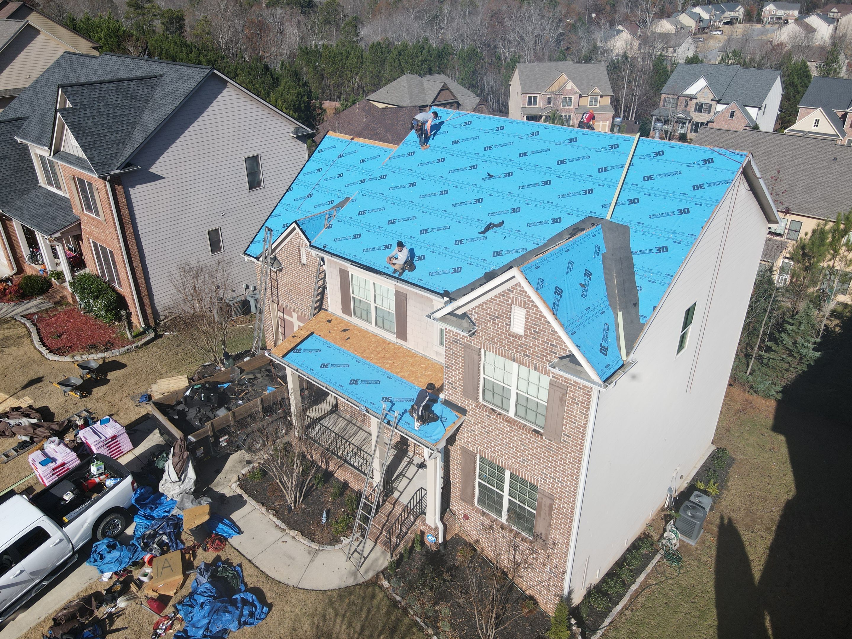 Residential Roofing Installation using Owens Corning by Inspector Roofing and Restoration