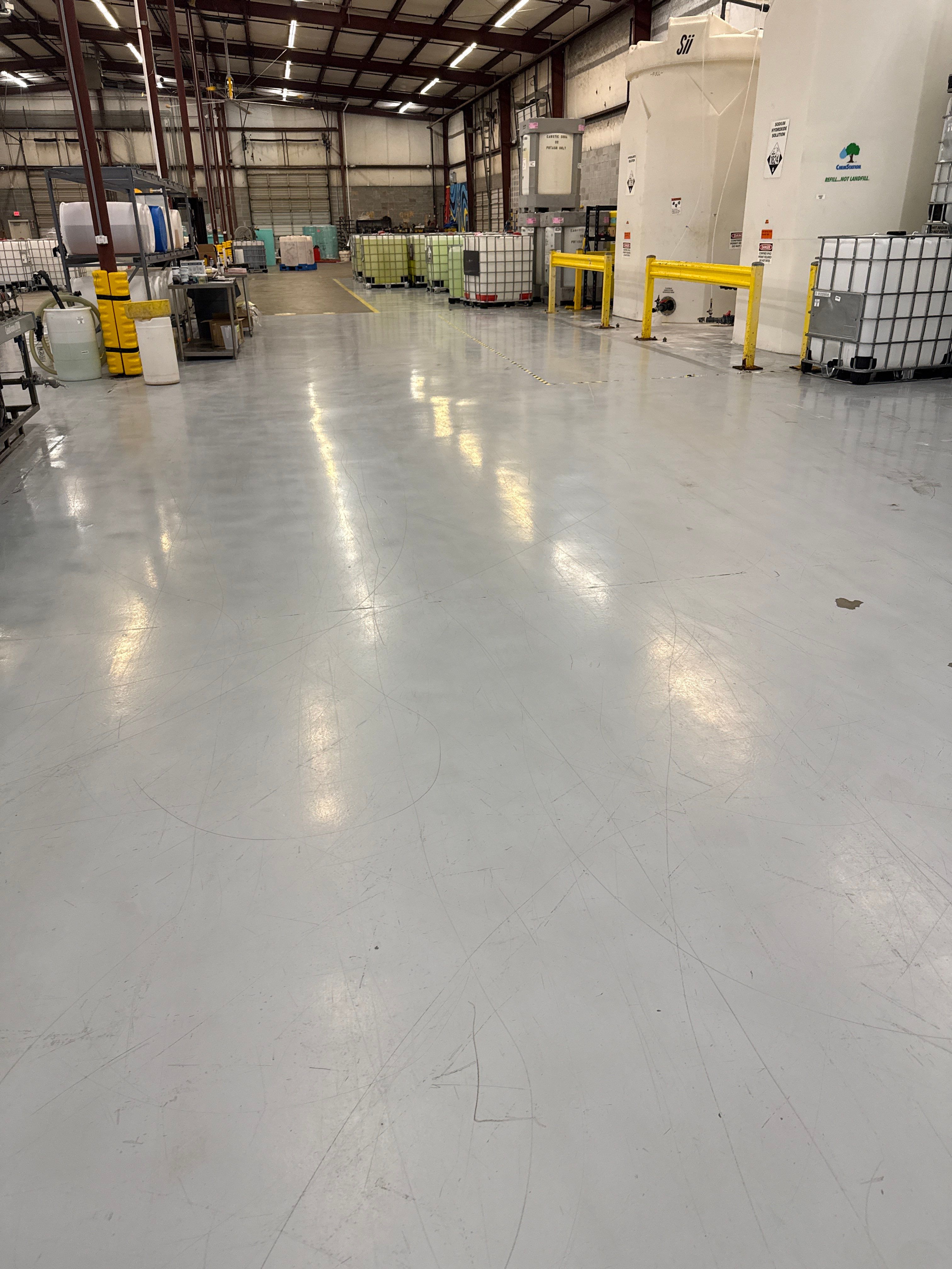 High-Gloss Industrial Epoxy Flooring Installation in Tucker, Georgia by Cornerstone Hard Surface Restoration