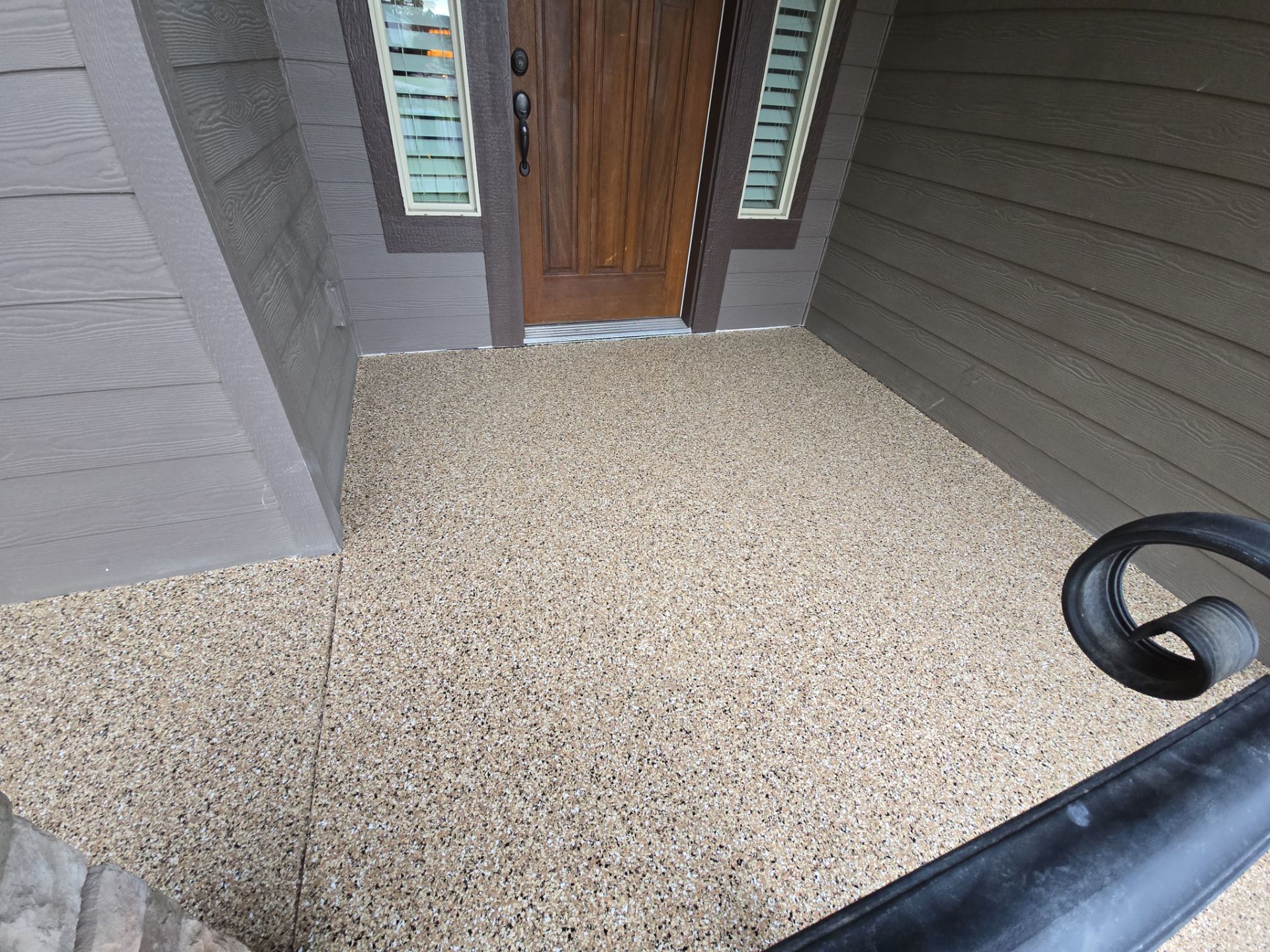 Patio Transformation using Sandstone by Croc Coatings, LLC