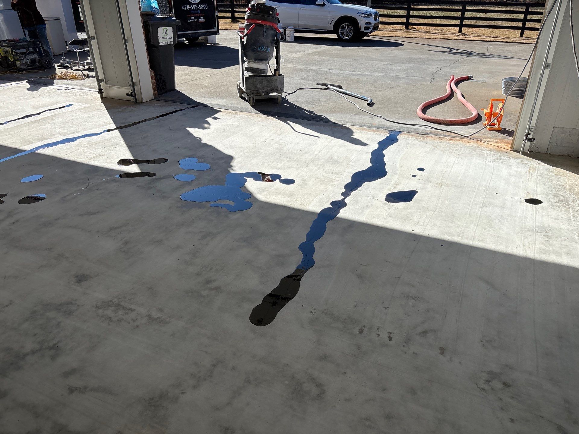 Large Garage using Penntek Industrial Coatings by Concrete Coatings of Georgia