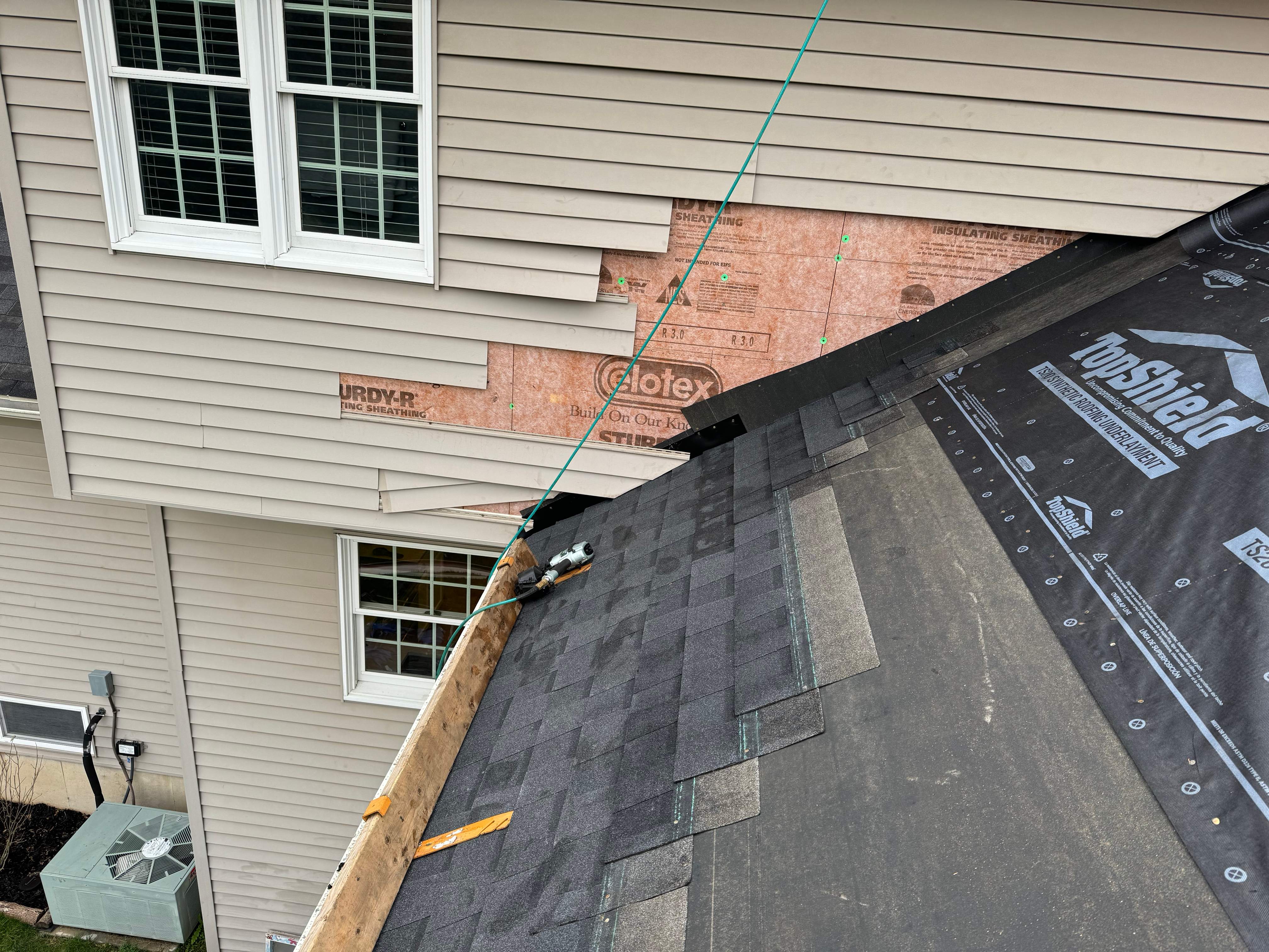Residential Roofing Installation using Certainteed Landmark ClimateFlex by GRACCO