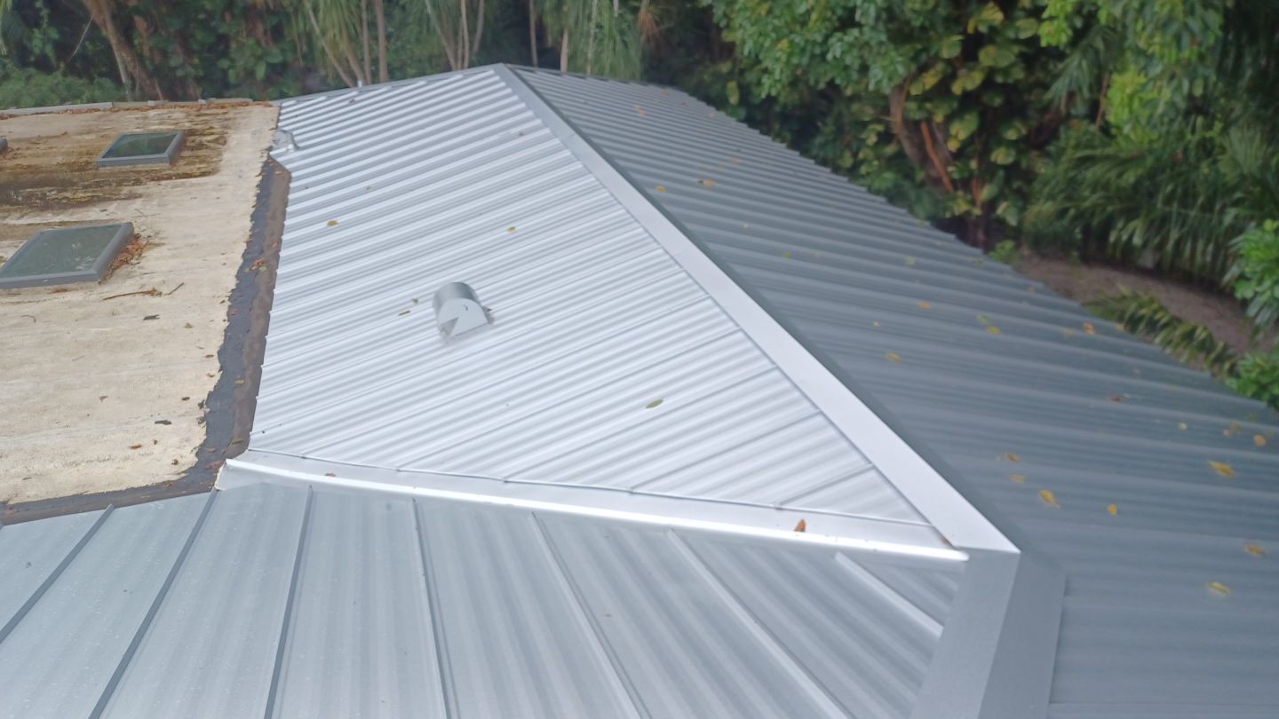 Residential Roofing Installation using 1" Nail strip metal roof by BLUES BROTHERS ROOFING