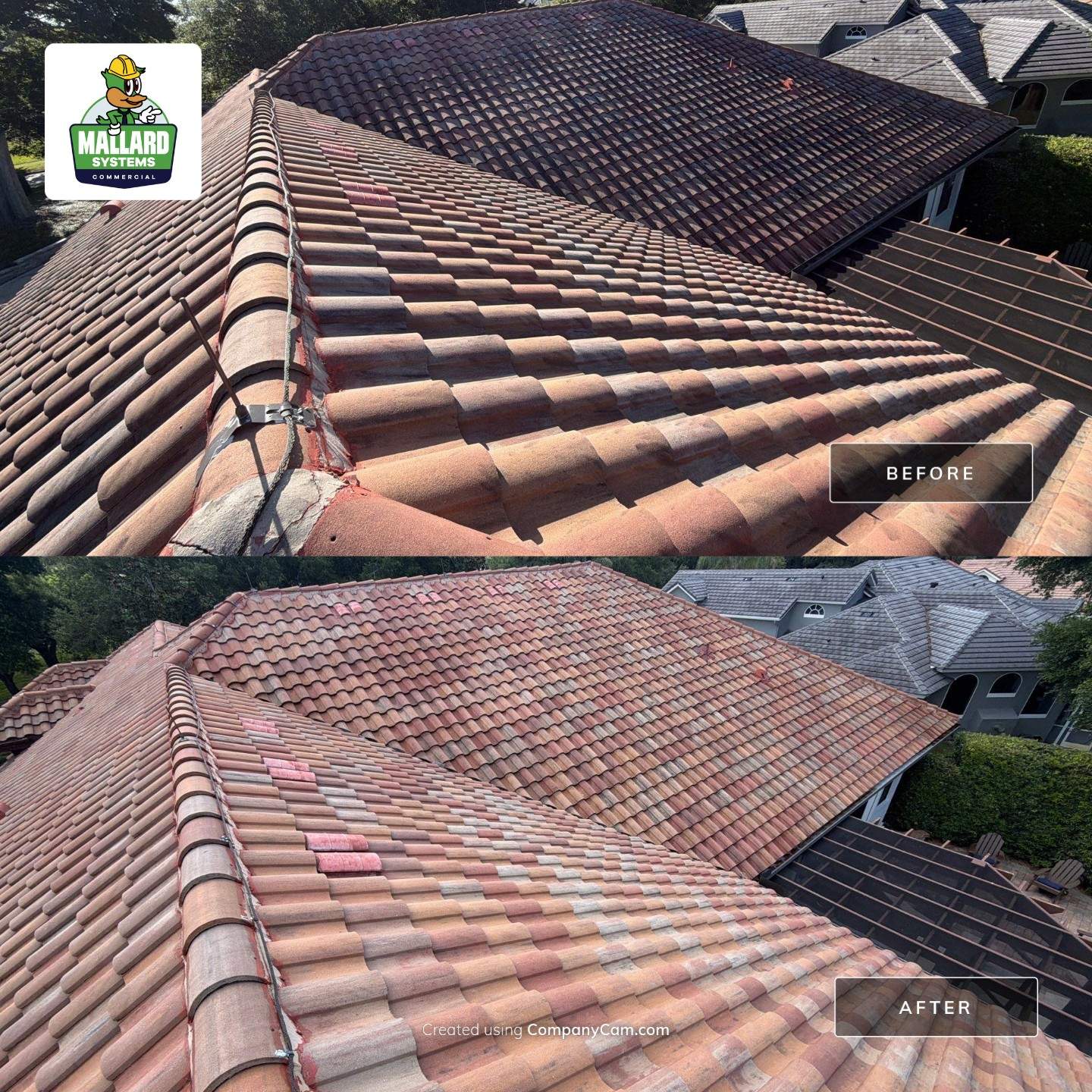 Barrel Tile Roof Cleaning in Windermere by Mallard Systems