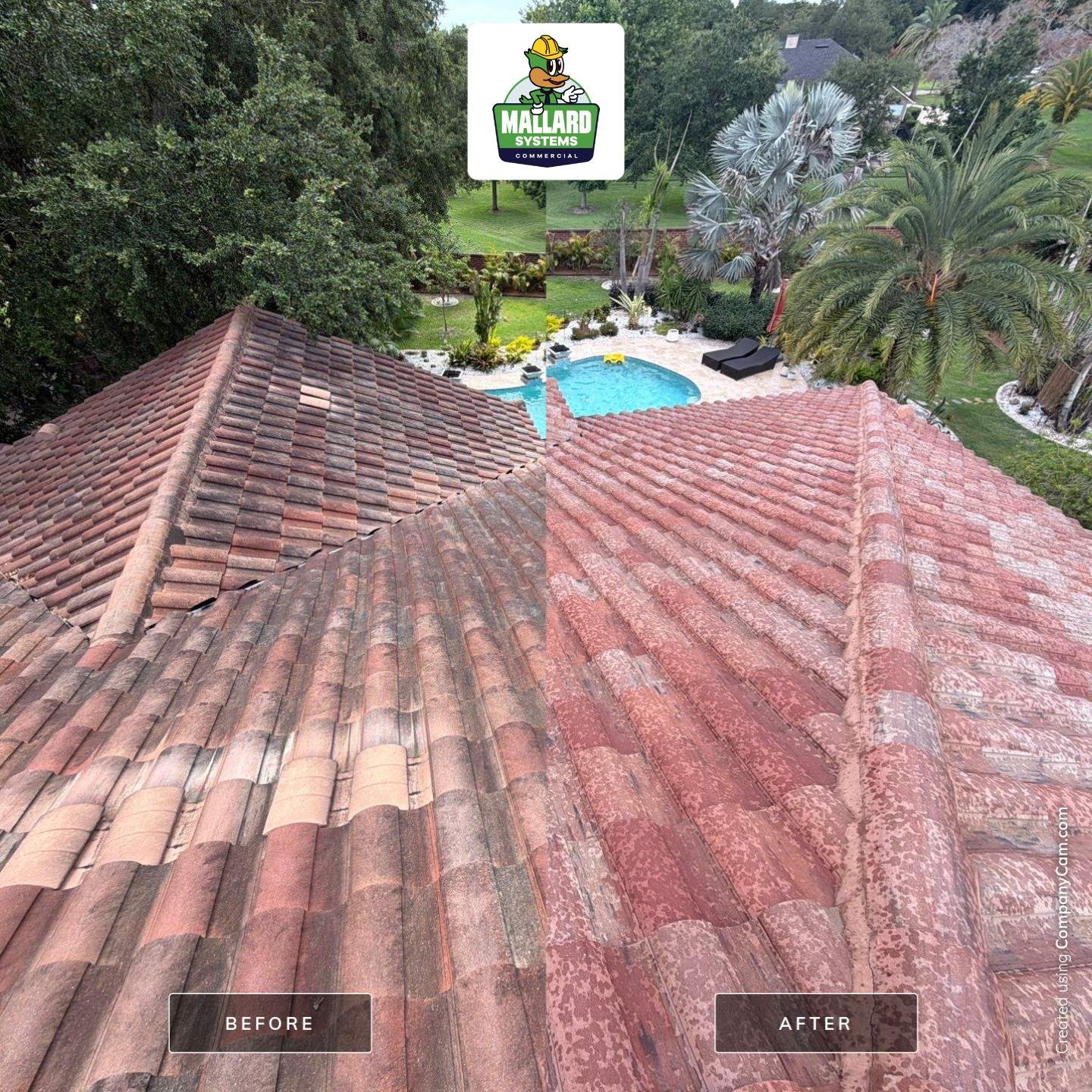 Barrel Tile Roof Cleaning in Windermere by Mallard Systems