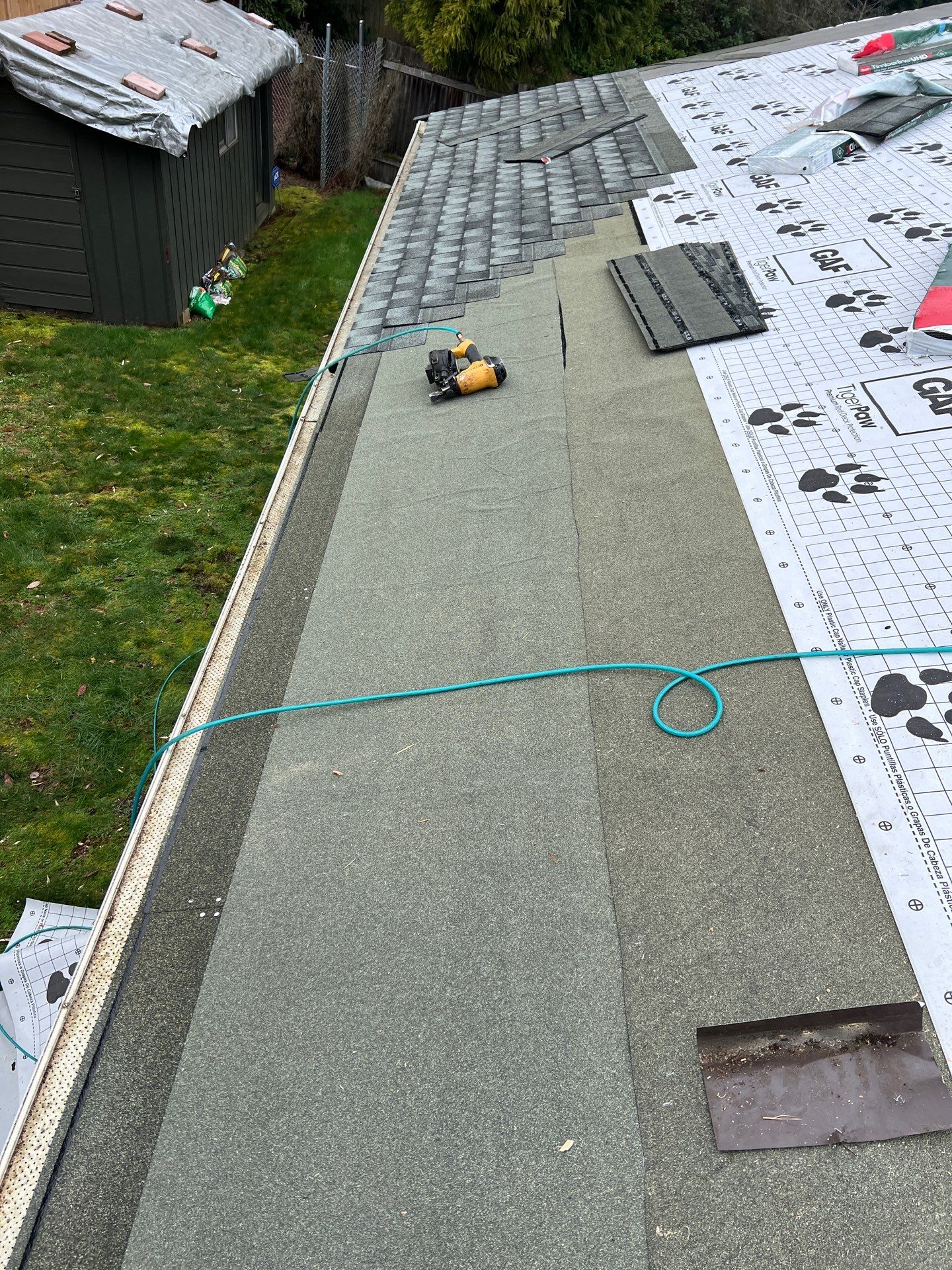 Residential Roofing Installation using GAF HDZ Shingles by Roofing Formula LLC