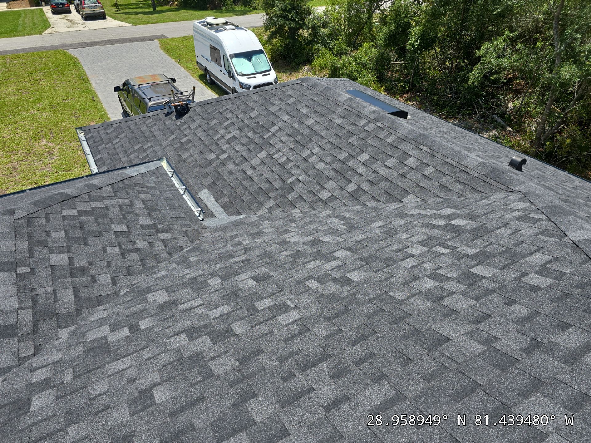GAF Asphalt Shingle Roof Replacement with Skylight in Eustis by Fortified Roofing Solutions Corp.