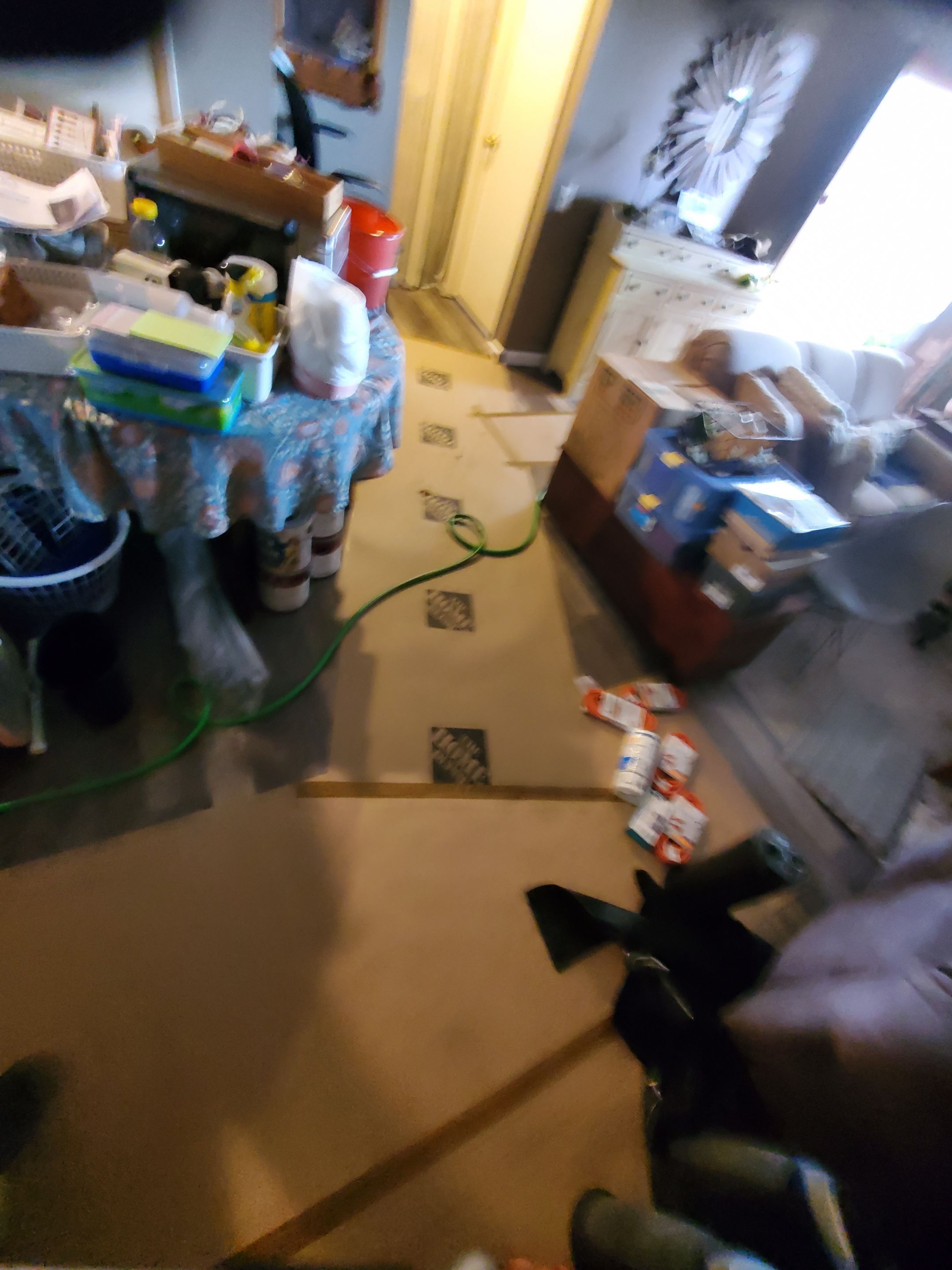 Water Damage using Air Movers by Construction Now LLC