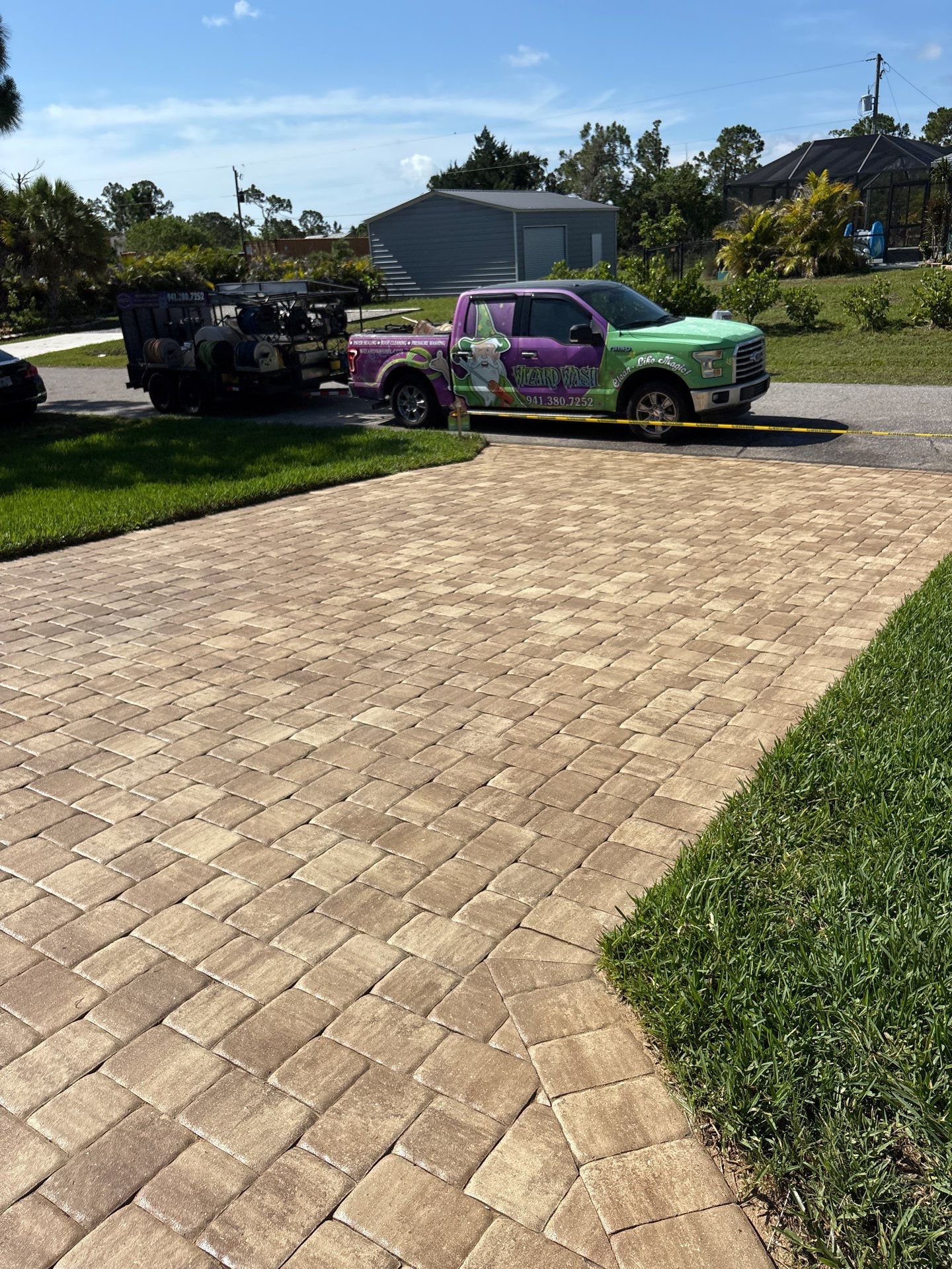 Glossy, 2 Coats Dense Paver  by Wizard Wash