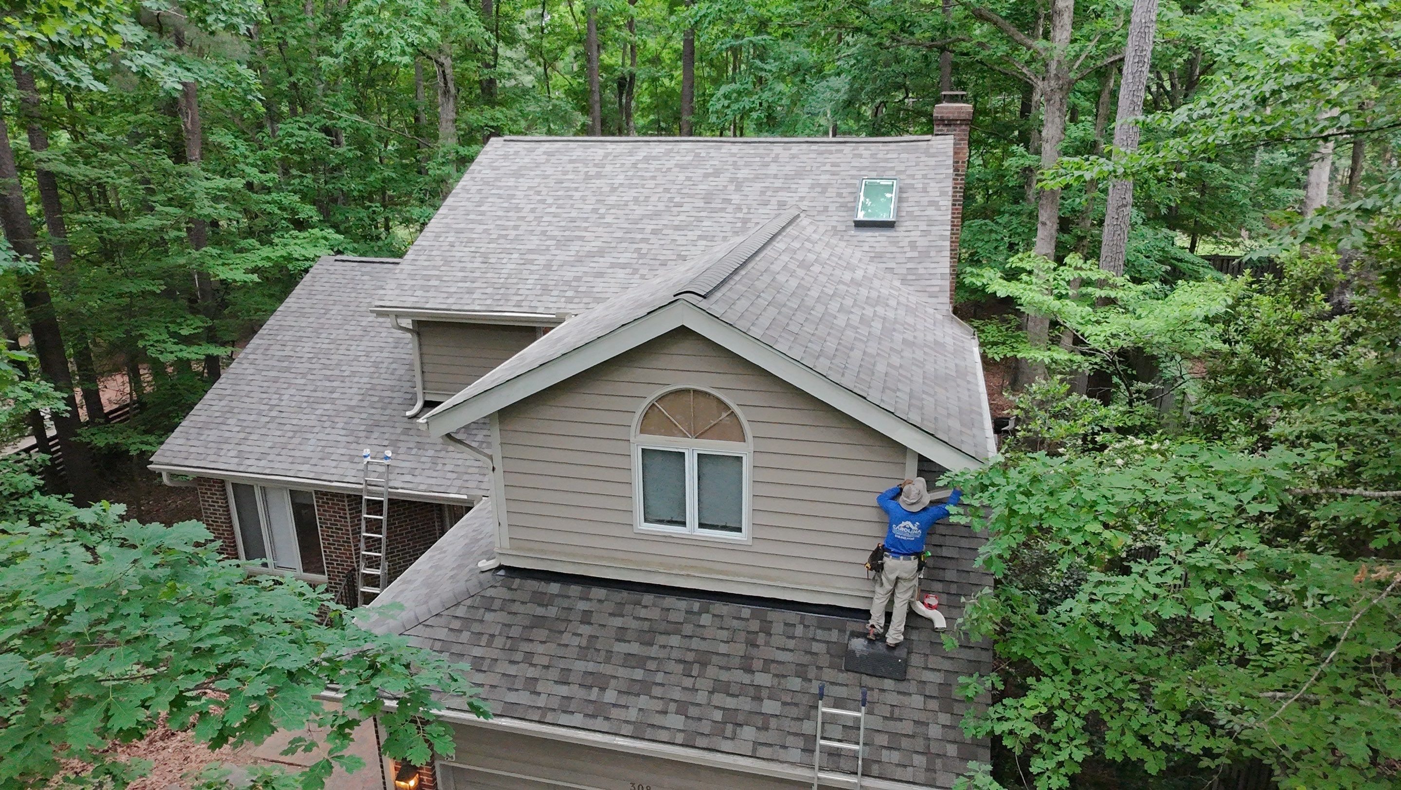Full Residential Roof Replacement and Skylight Installation in Chapel Hill by Carolina Professional Roofing, Inc