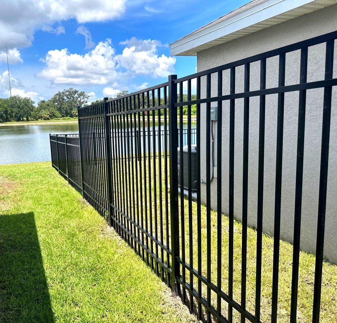 Aluminum Fence Installation using Black 3 Rail Aluminum Fence by Asap fence and gates, LLC