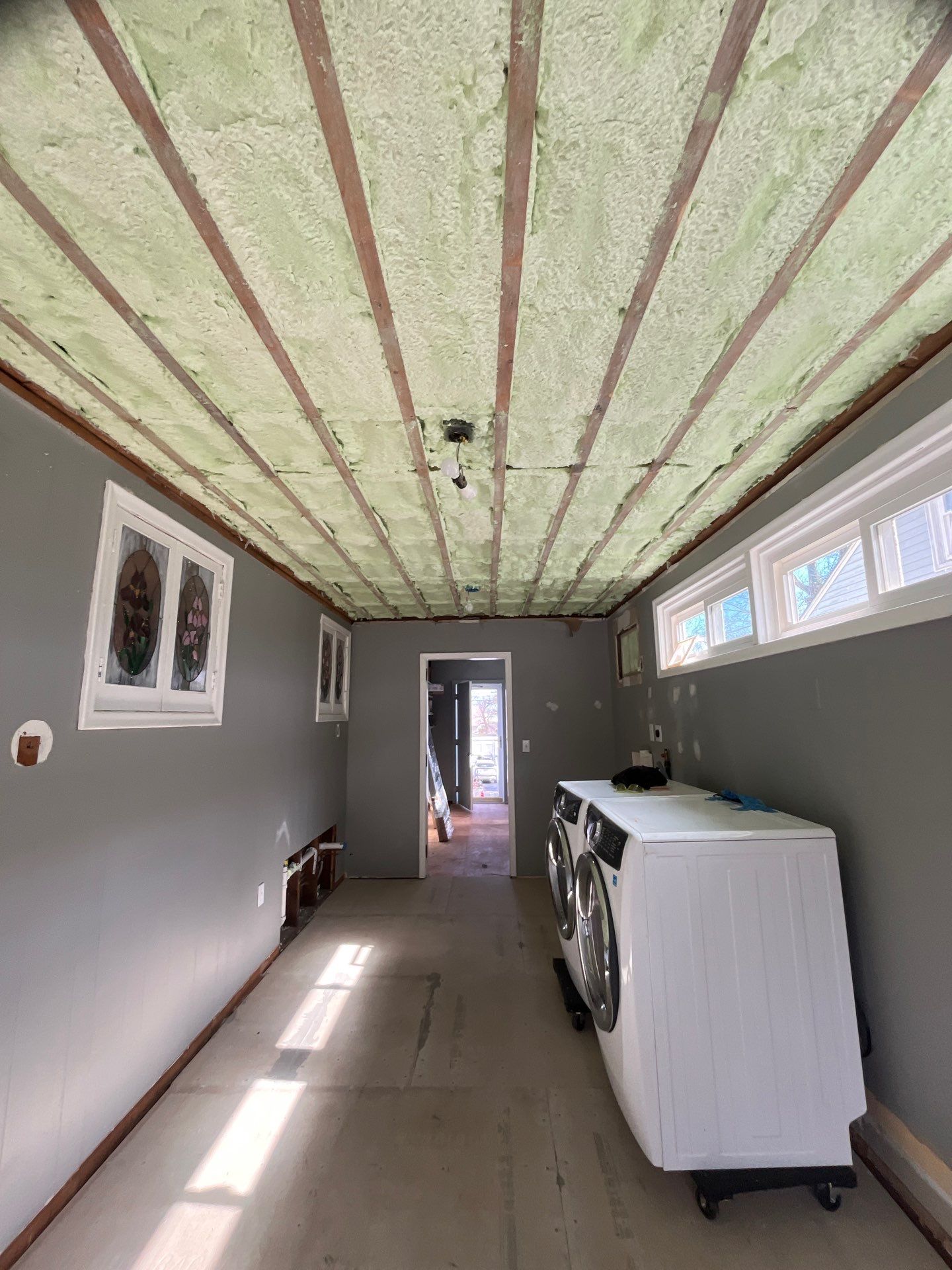 Attic Insulation using open cell spray foam by NYS Foam & Energy