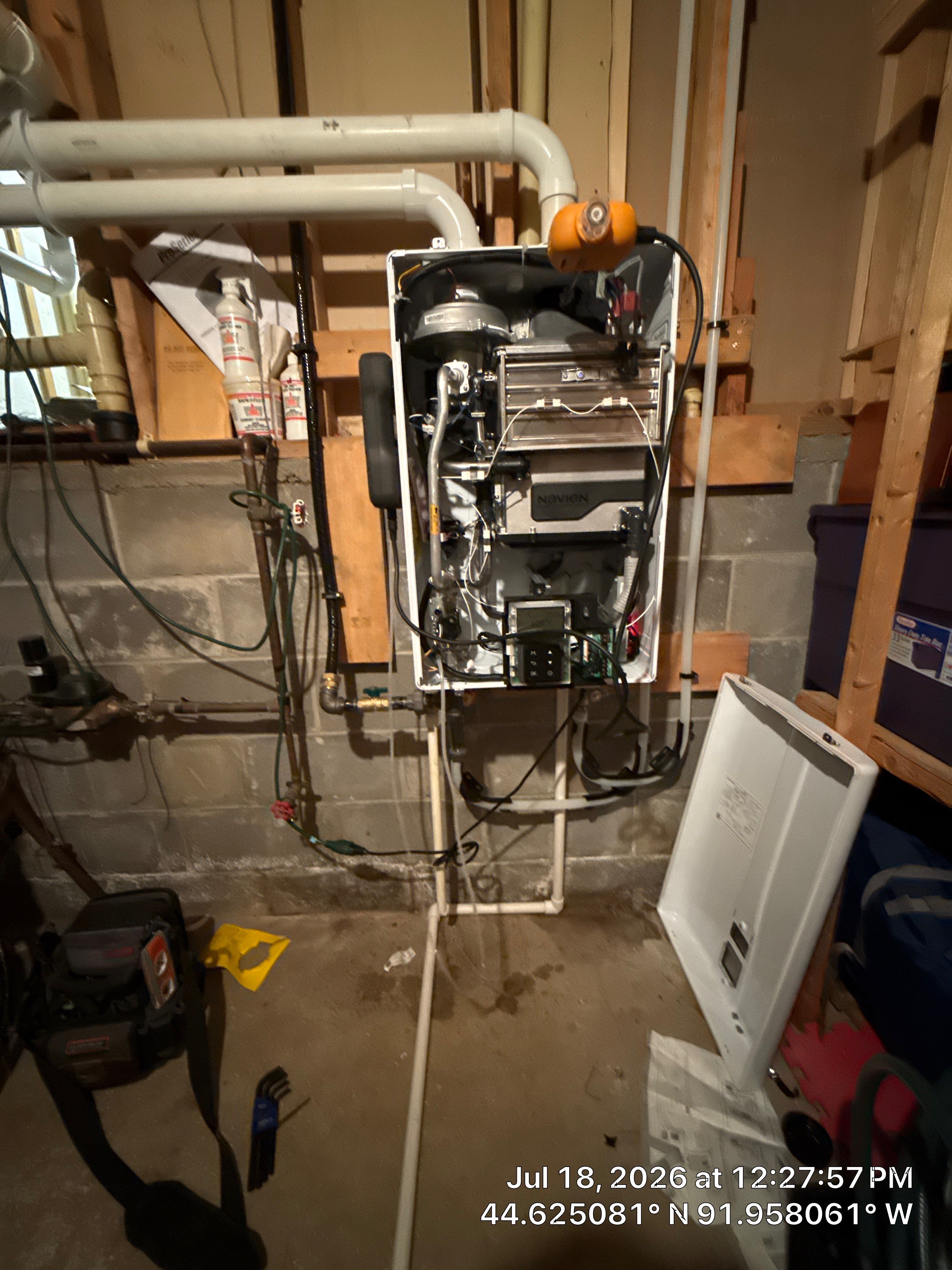 High-Efficiency Tankless Water Heater in Durand by Gunderson Plumbing & Concrete LLC