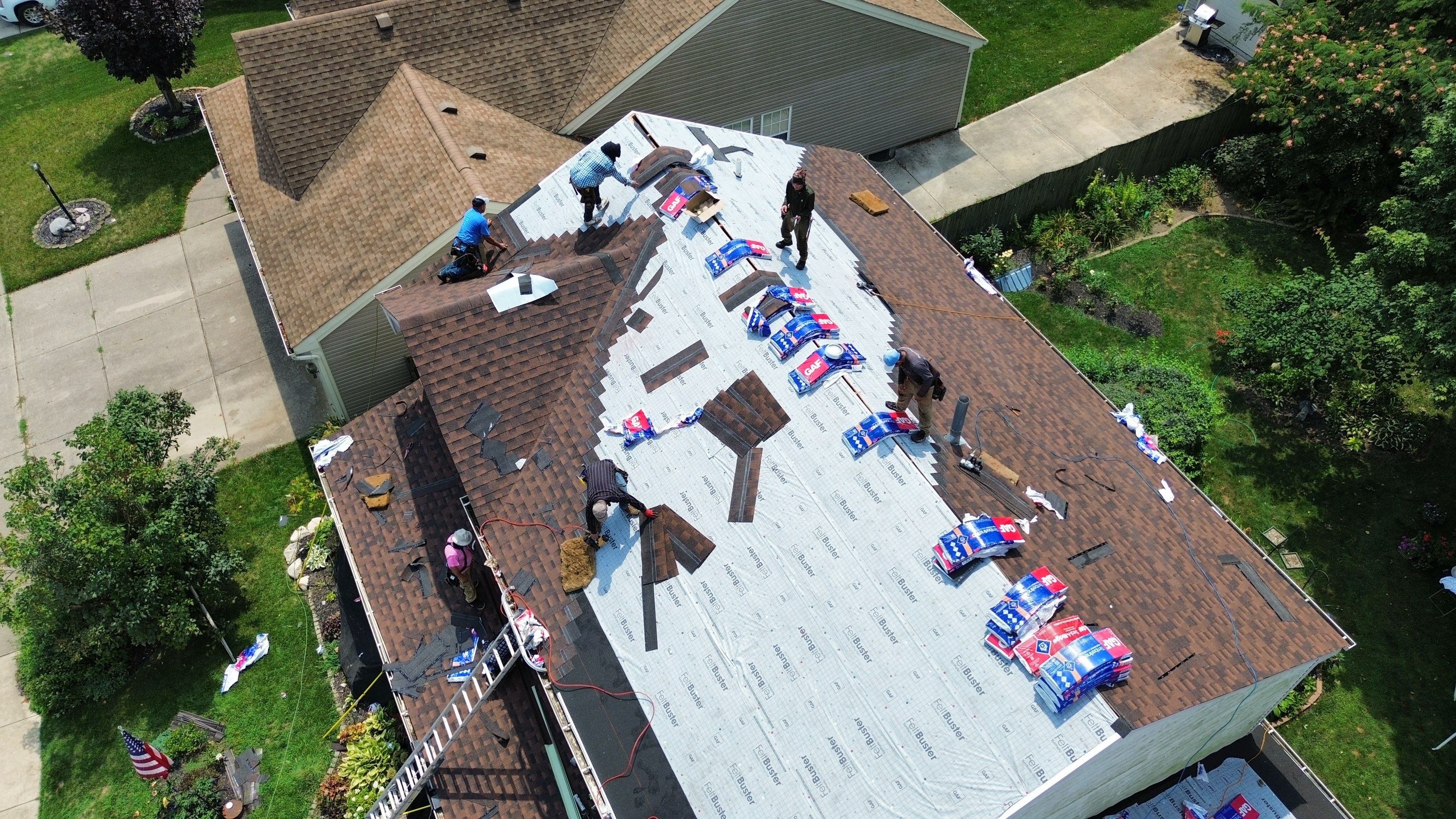 Residential Roofing Installation using Timberline HDZ Shingles - Hickory by RoofX 