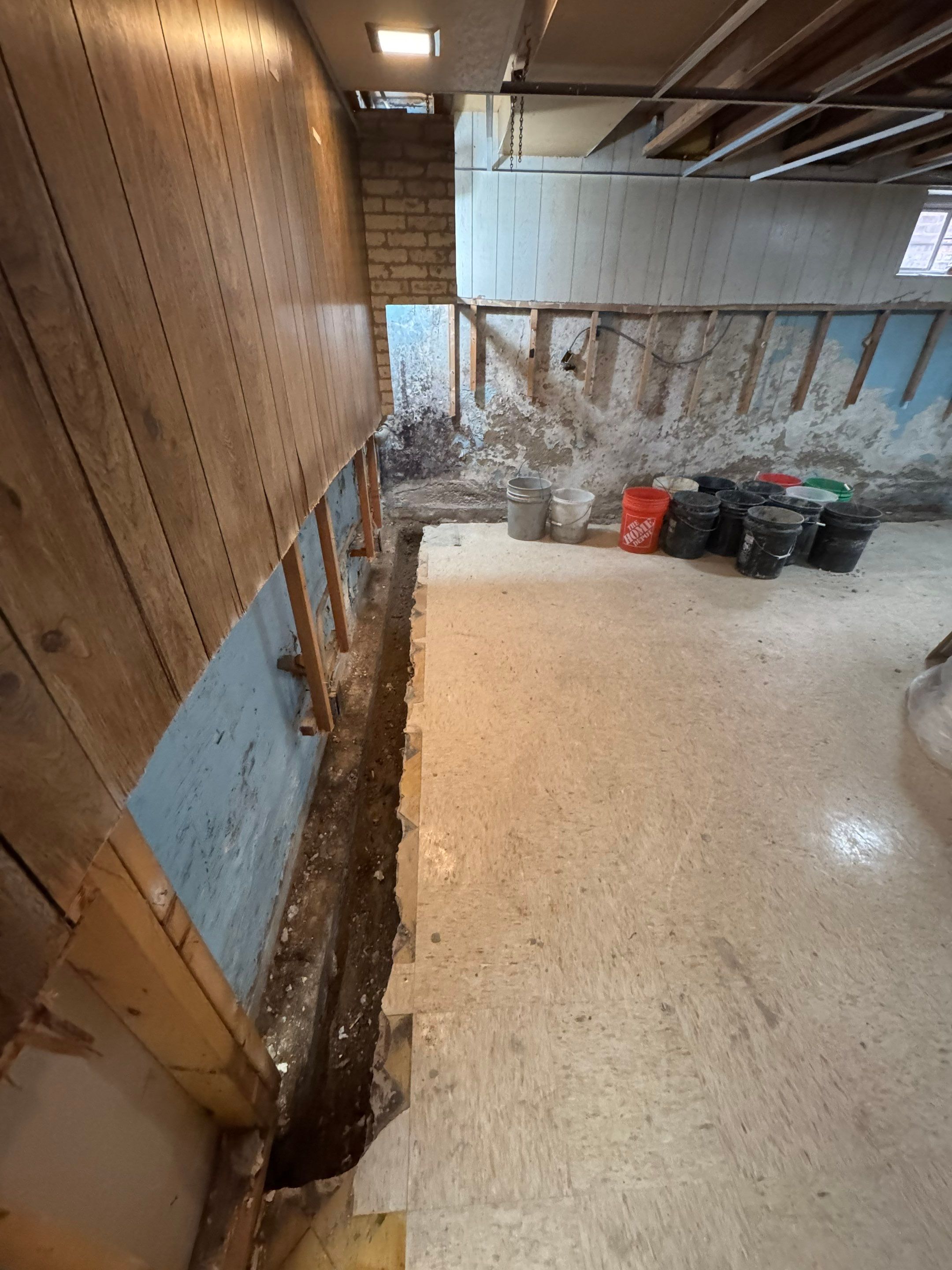 Interior Drain Tile System- Chicago by Area Wide Waterproofing