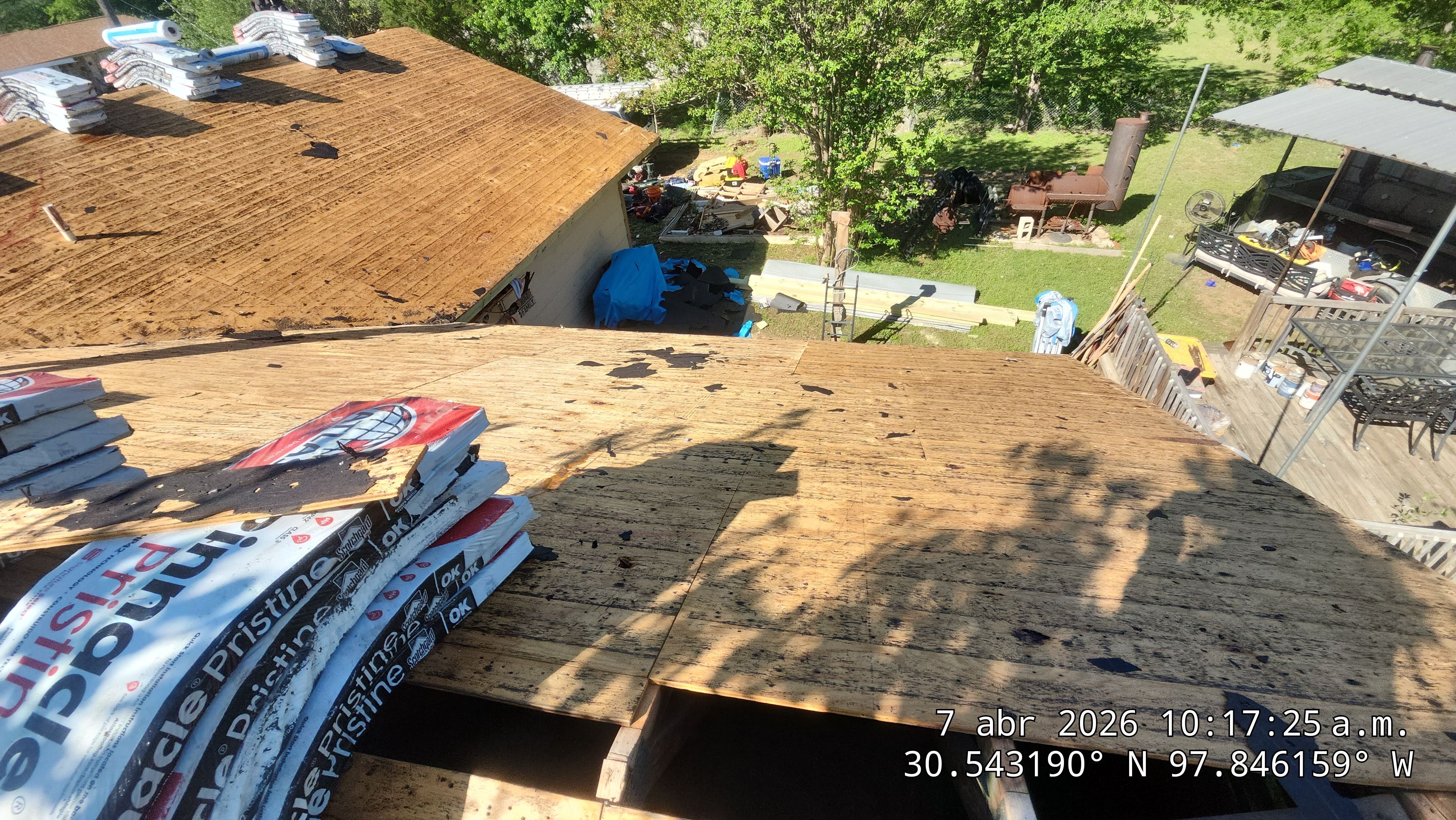 Architectural Asphalt Shingle Roof Replacement and Chimney Repair in Leander by Caliber Restoration LLC