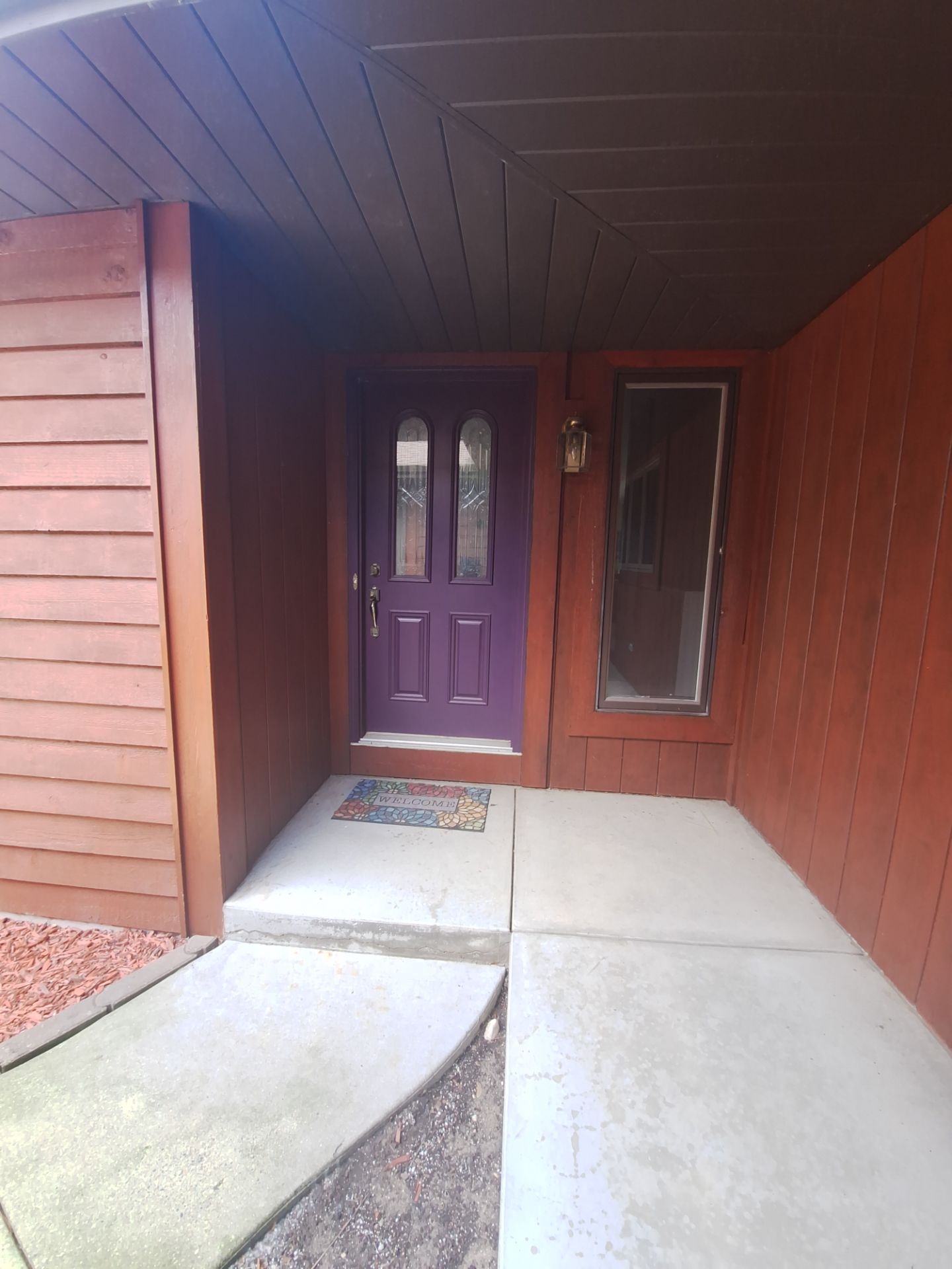 Front of home and garage staining by Gordon Painting