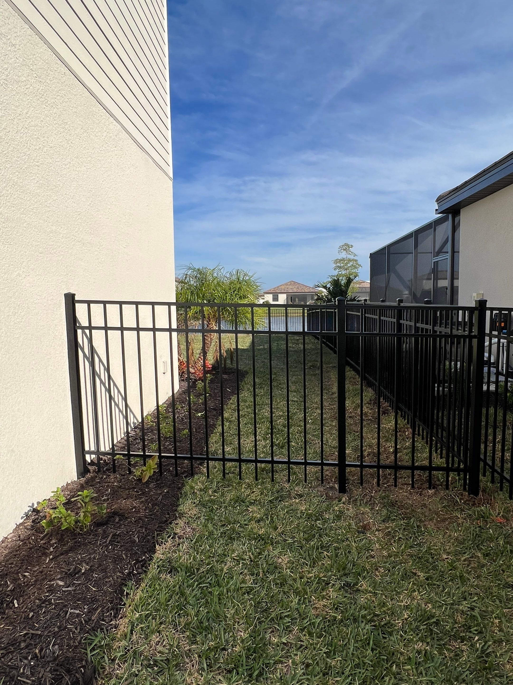 Aluminum Fence Installation using Black 3 Rail Aluminum Fence by Asap fence and gates, LLC