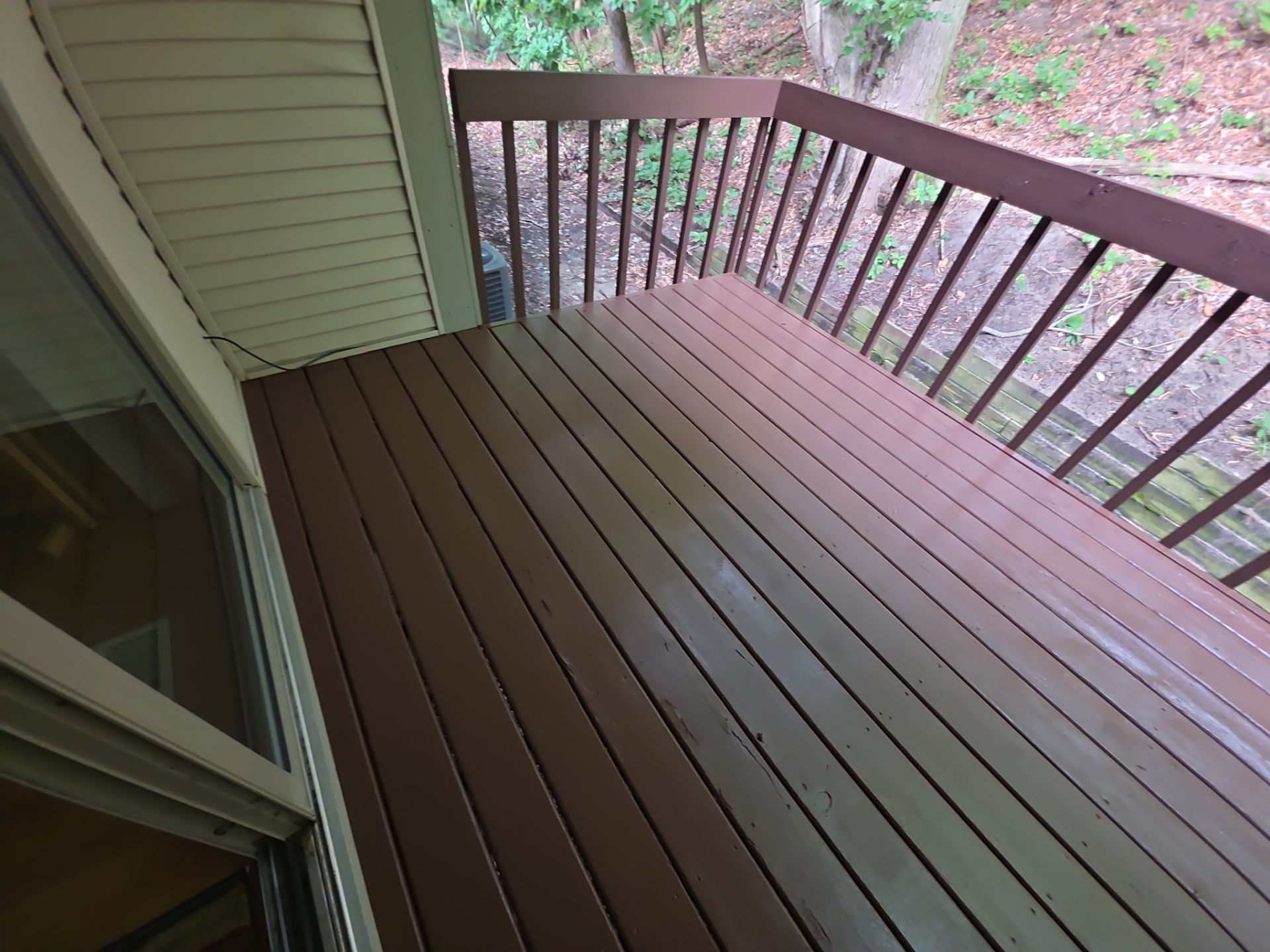 Elevated Wood Deck Restoration and Staining in Spring Lake by Gordon Painting