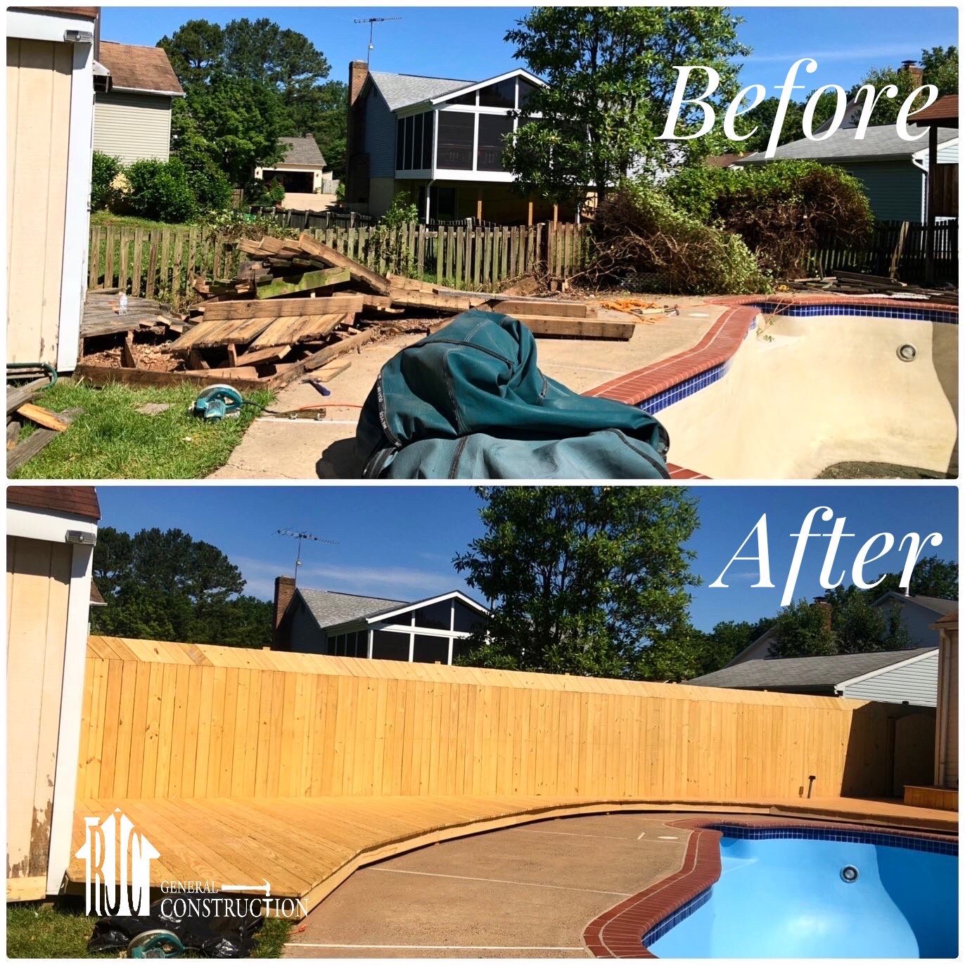 Fence Replacement using Pressure Treated Lumber by RJC General Construction, LLC.