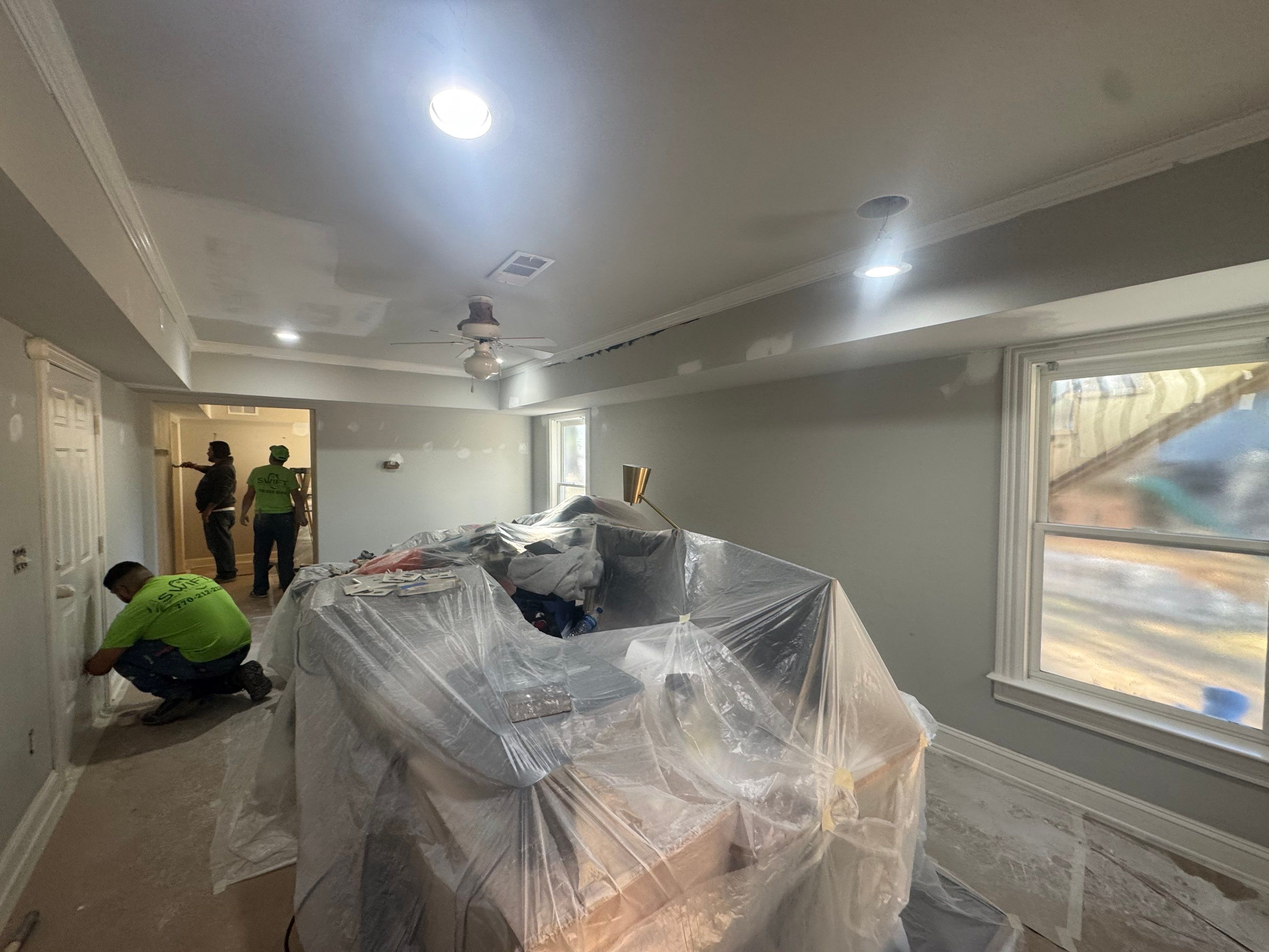 Interior Home Painting and Crown Molding Update in Atlanta by Swift Home Renovations