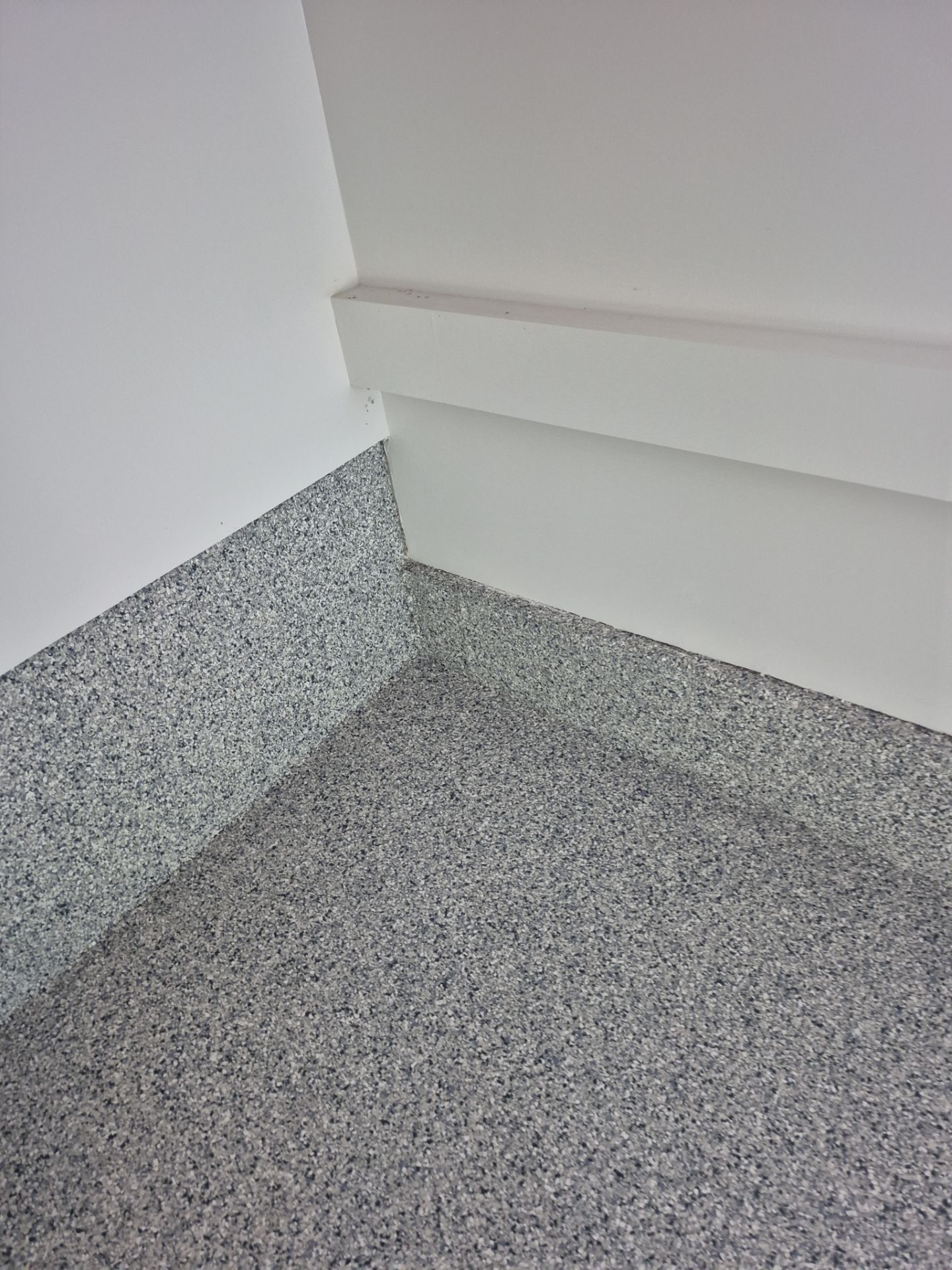 Garage Transformation in West Michigan | Full Interior Repaint & Epoxy Flake Floor in Tidal Wave Blend by Gordon Painting