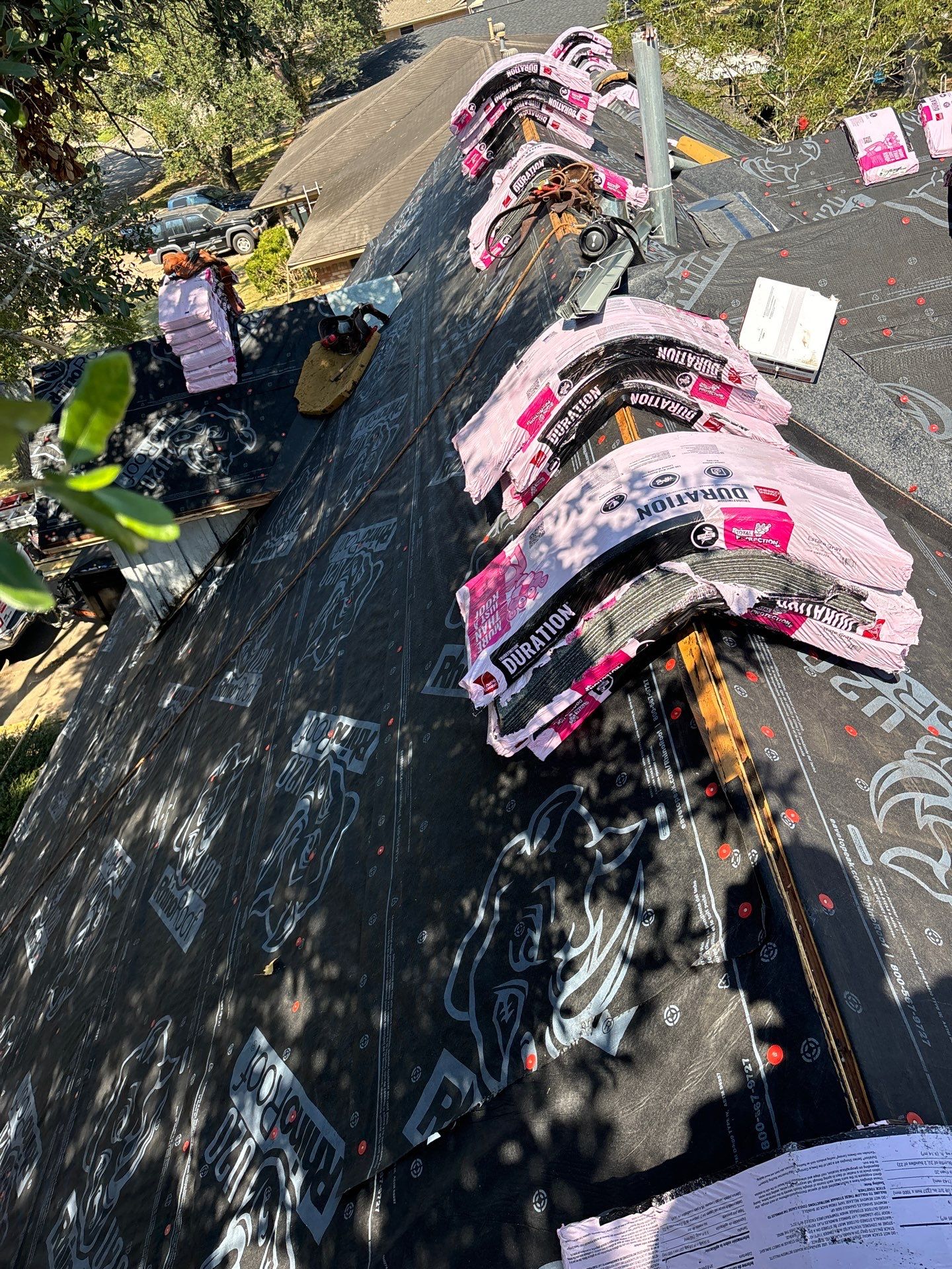 Residential Roofing Installation using Owen's Corning Duration (Lifetime) Shingles by Roof Repair Company