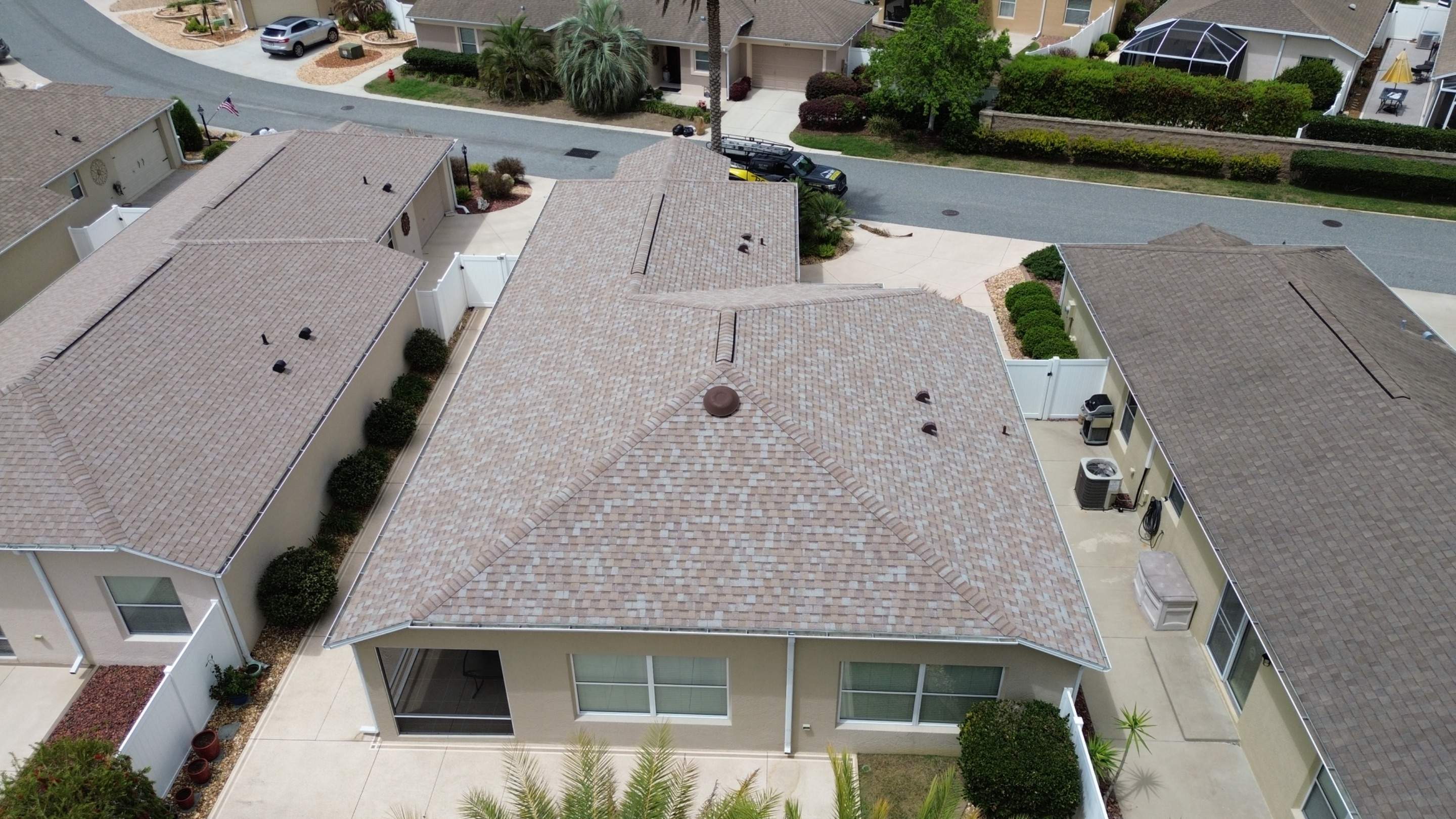 Drone pictures in The Villages  by Gold Key Roofing