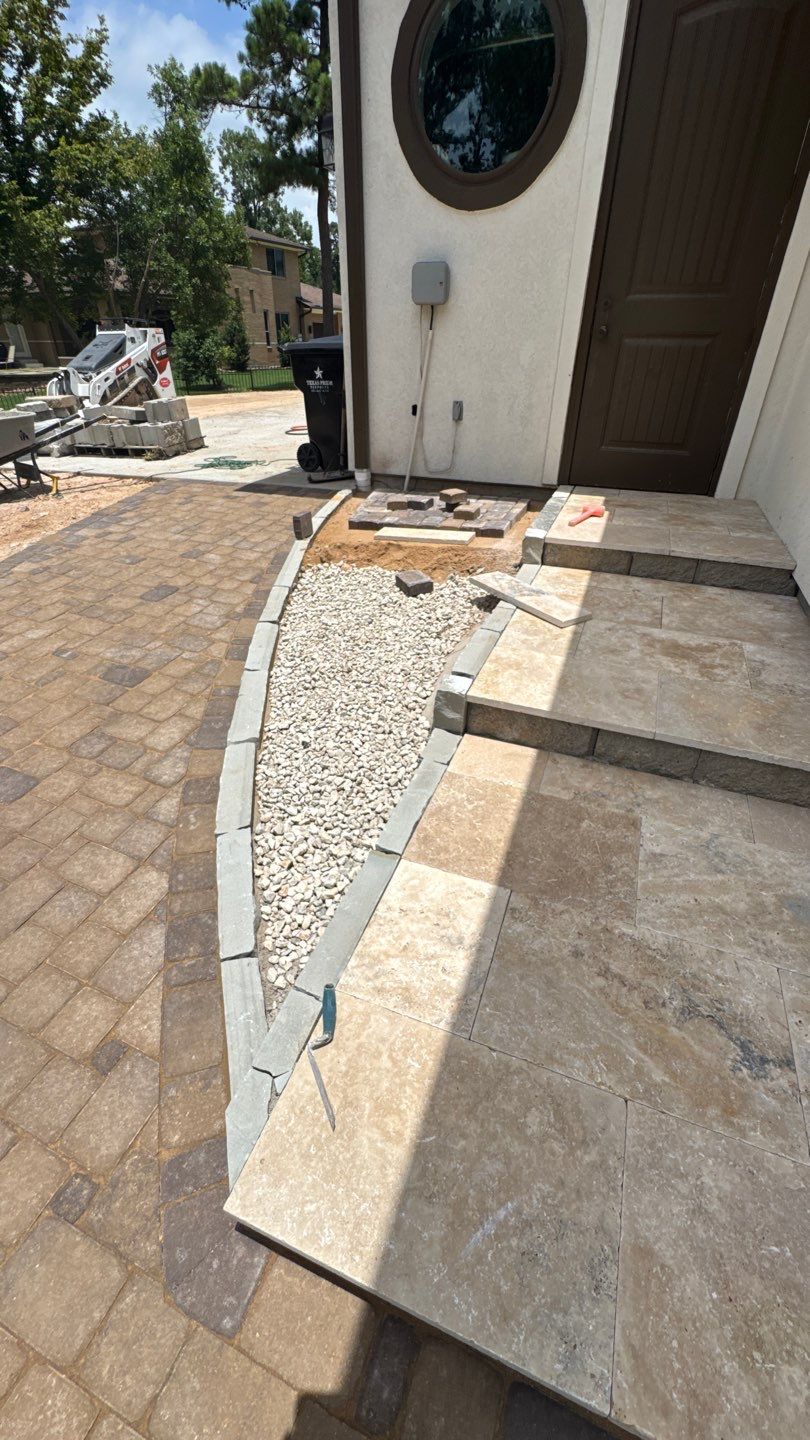 🏡 Duane’s Complete Retainer Wall & Hardscape Walkway by Texas Urban Elements
