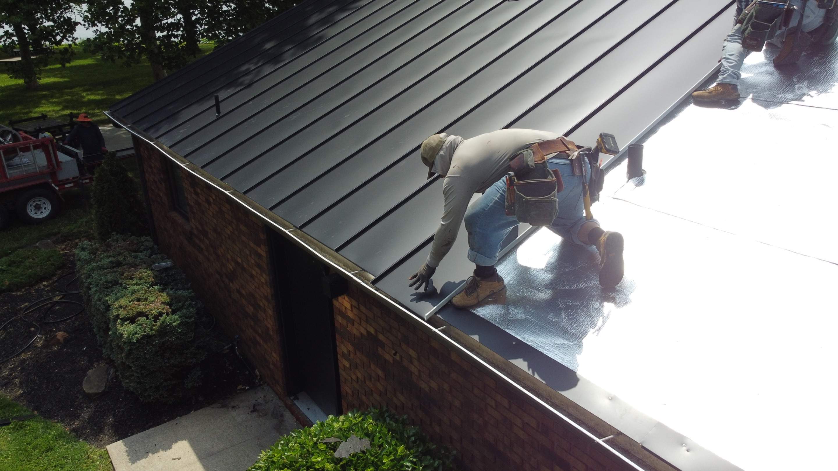 Residential Roofing Installation using Standing Seam Metal Roof | Mechanically Fastened | 24 Gauge by Matter Construction, LLC