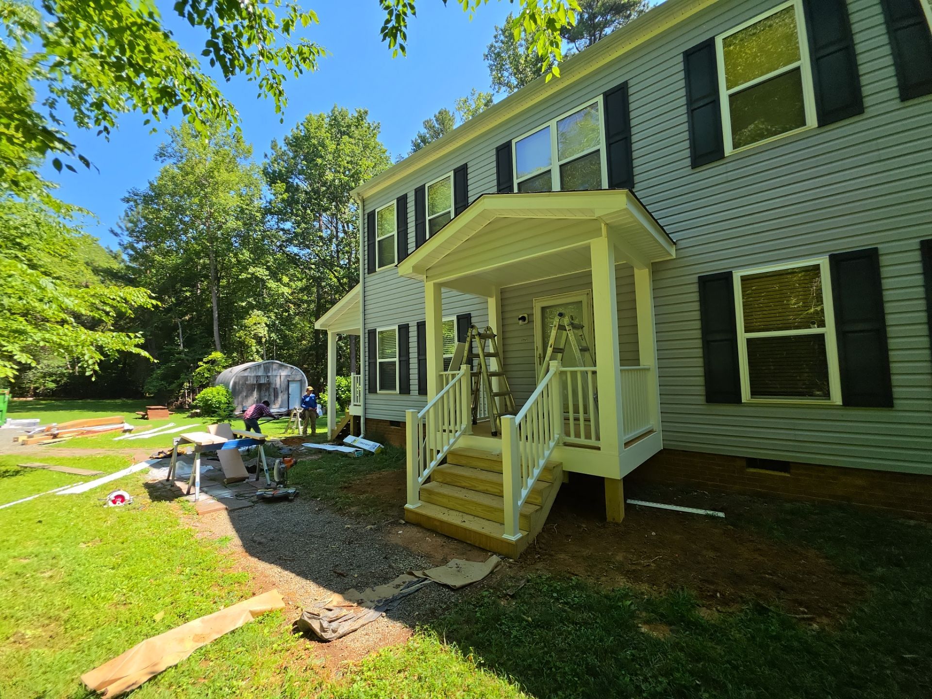 Screen Porch and Matching Front Entry Addition in Chapel Hill by The Remodeling Company
