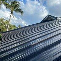 .032 Aluminum 1.5" Mechanical Seam Dark Bronze  by Total Roofing System The Metal Roof Experts