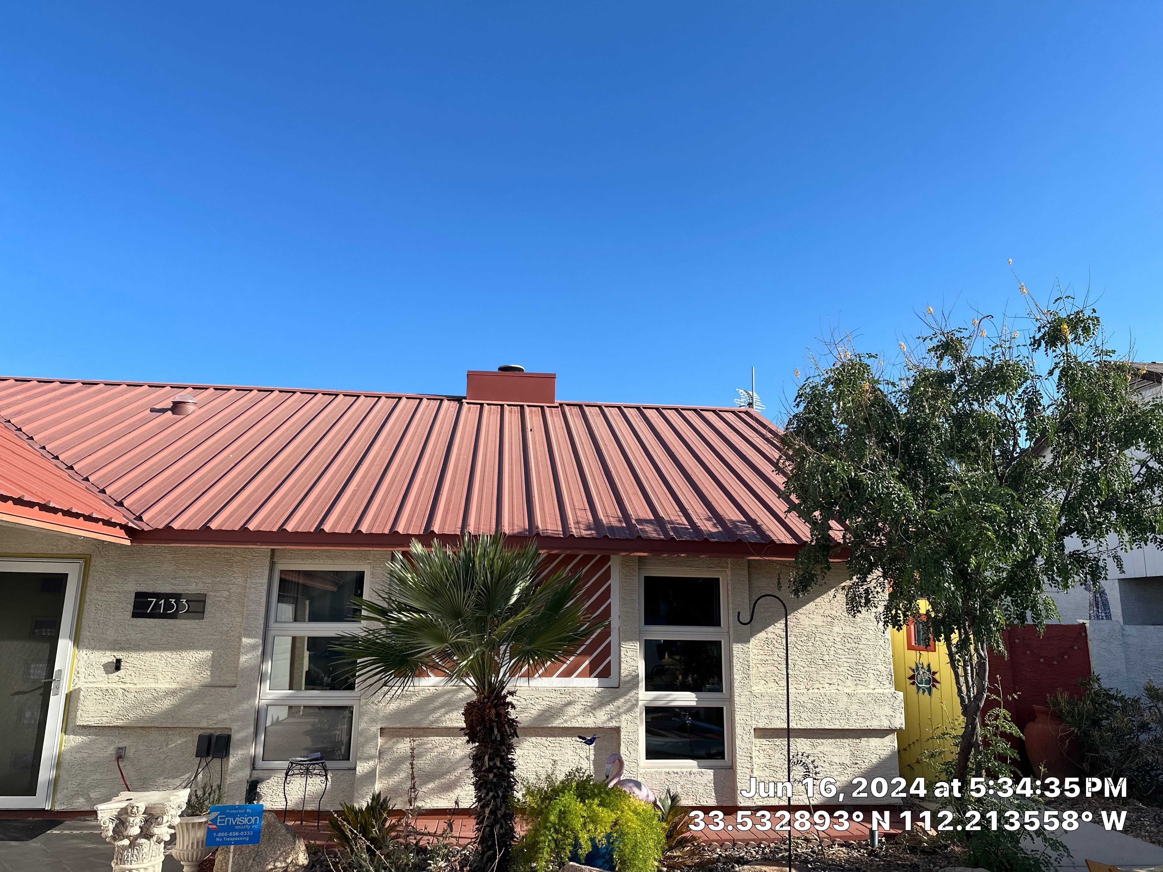 Terra Cotta Exposed Fastener by Reimagine Roofing