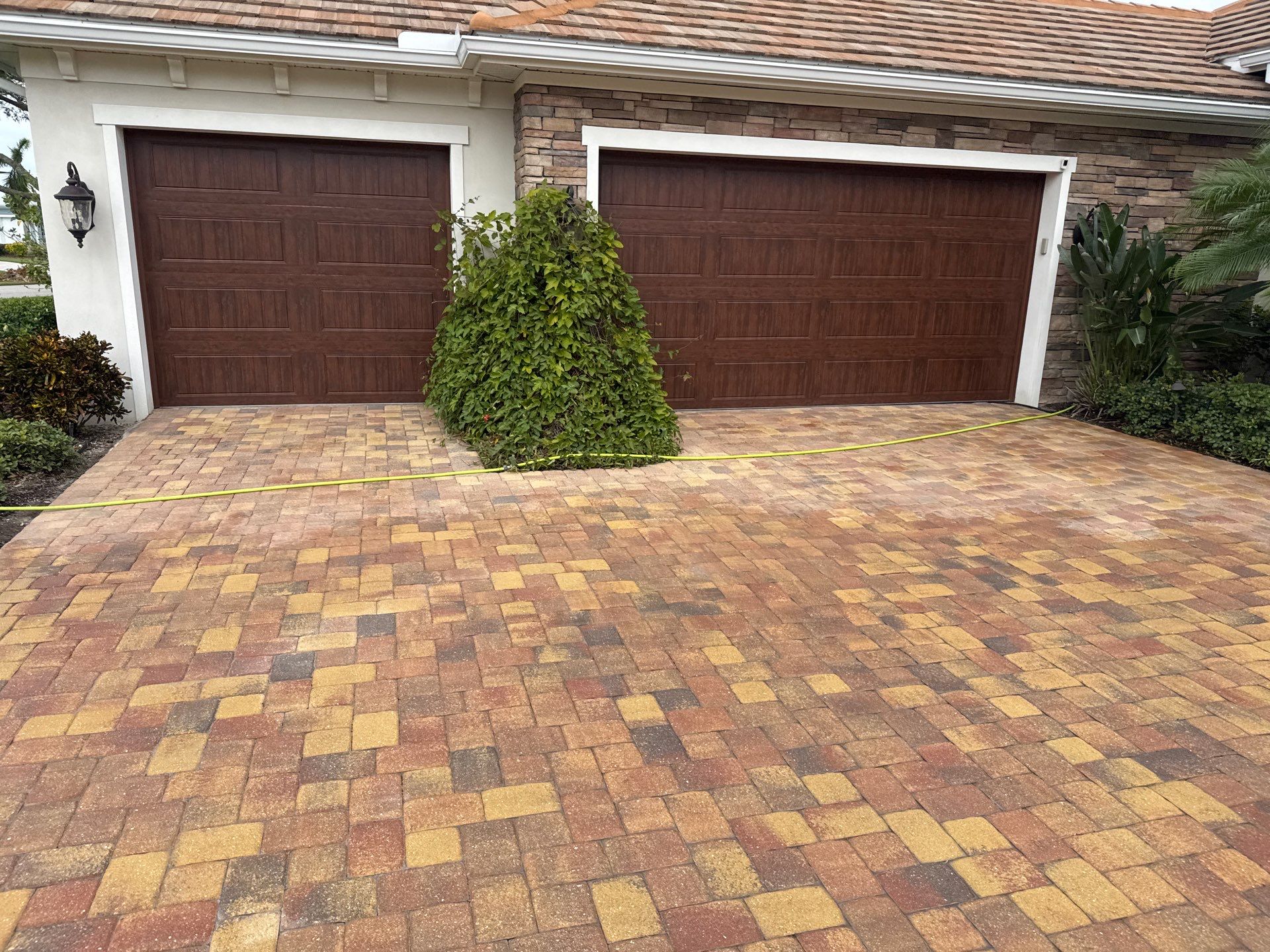 Paver Driveway Cleaning in Winding River Community, Bradenton, FL by Sunshine AquaWash