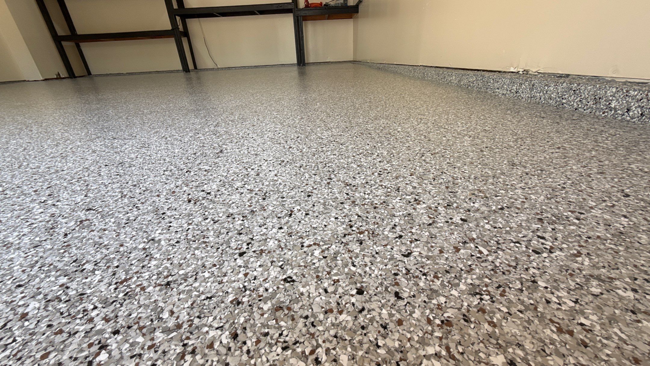 Beautiful Coyote Flake Floor Today by Banner Garage