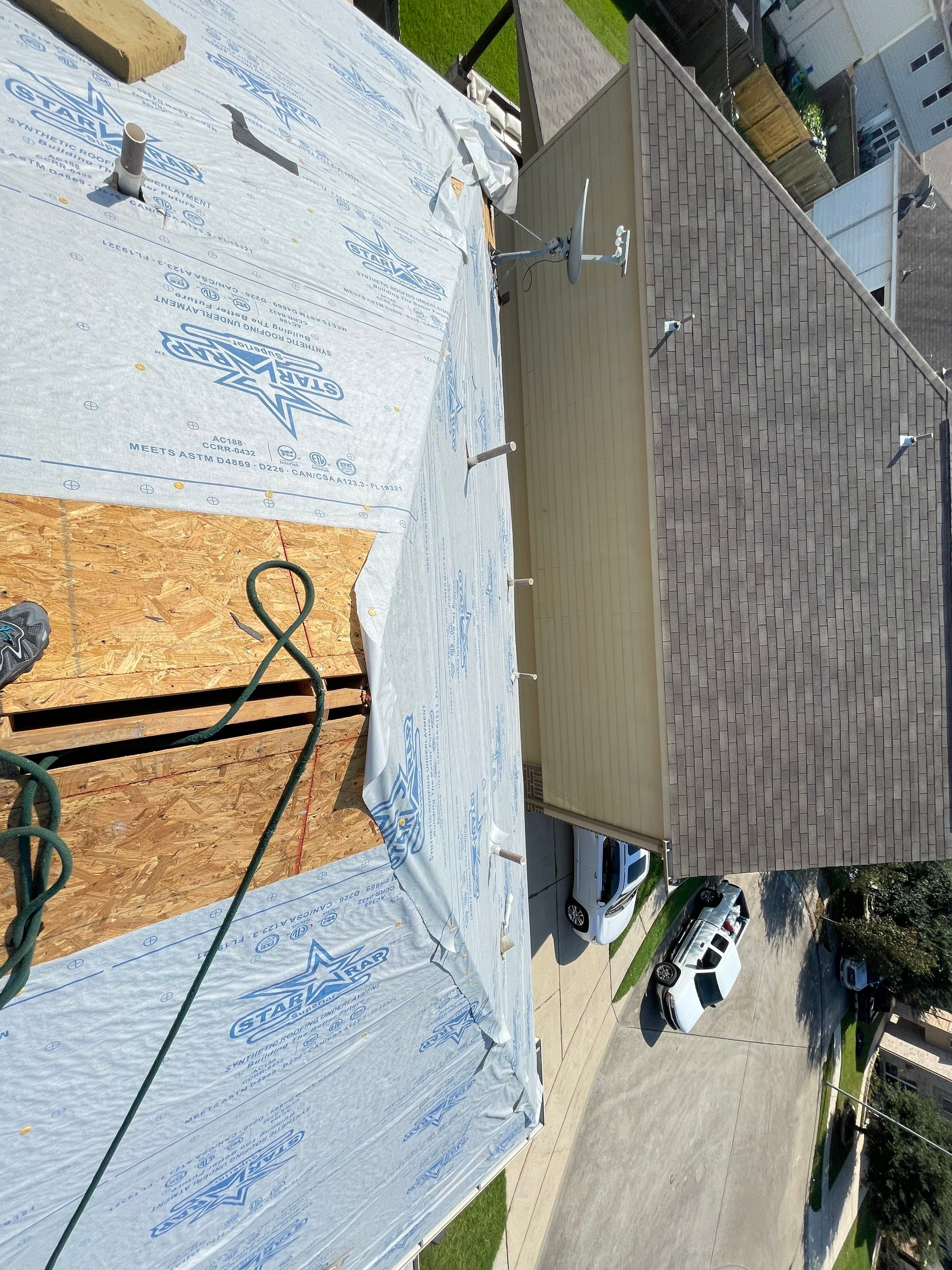 Residential Roofing Installation using Tamko Heritage® Series Rustic Black by CAP Roofing and Construction LLC