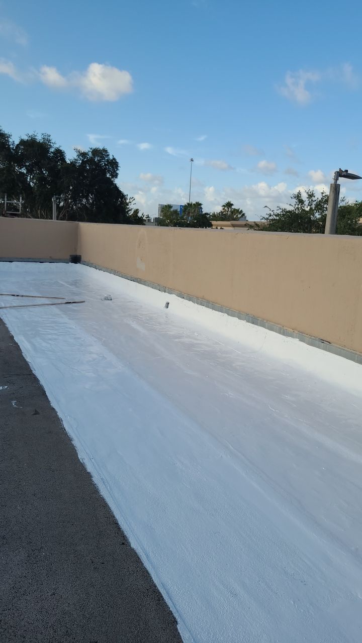 Commercial Roofing Repair using Silicone Coating by Aastro Roofing