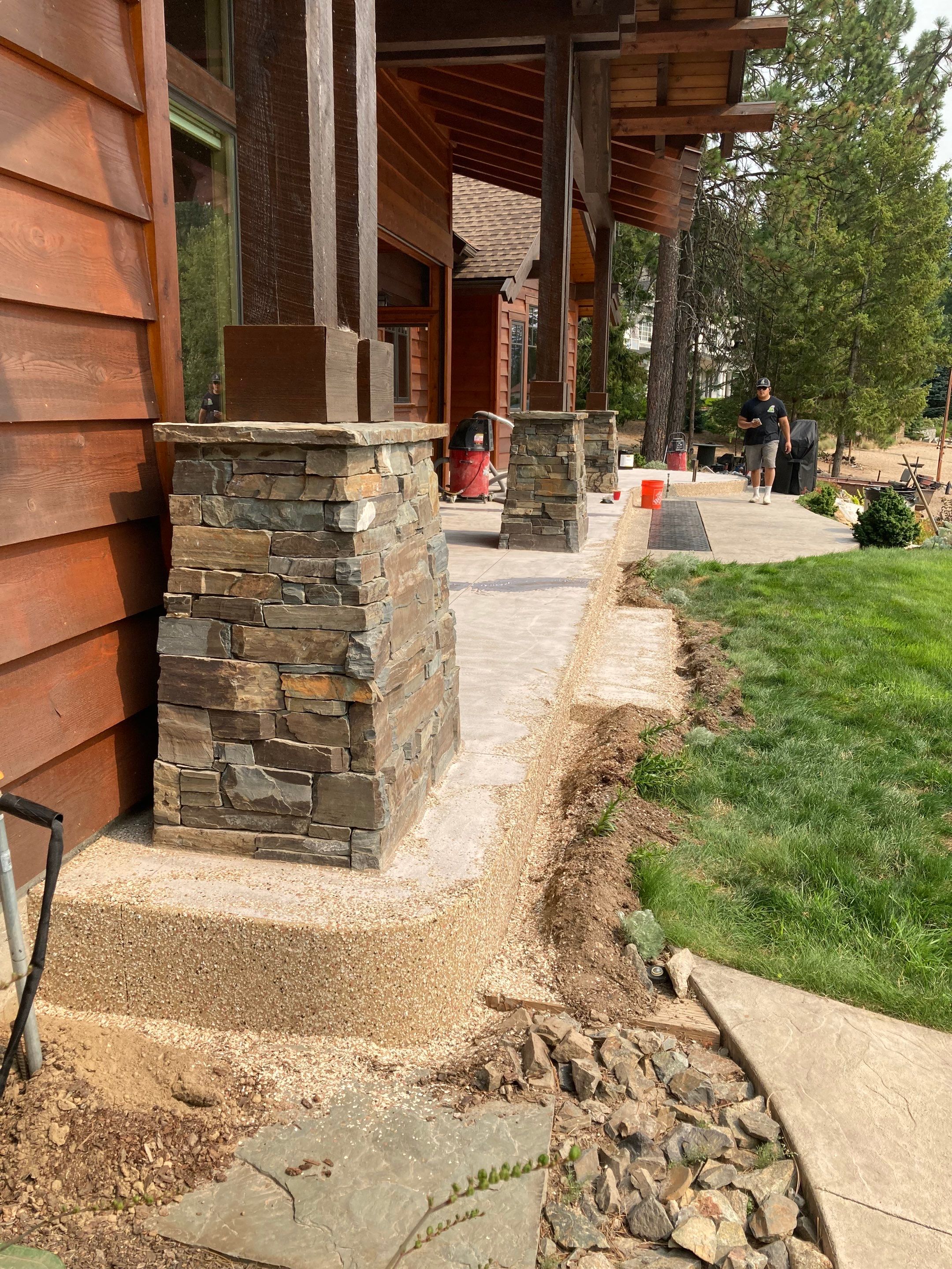Patio and Walkway using Pecan and the Penntek Evolution Flooring System by Croc Coatings, LLC