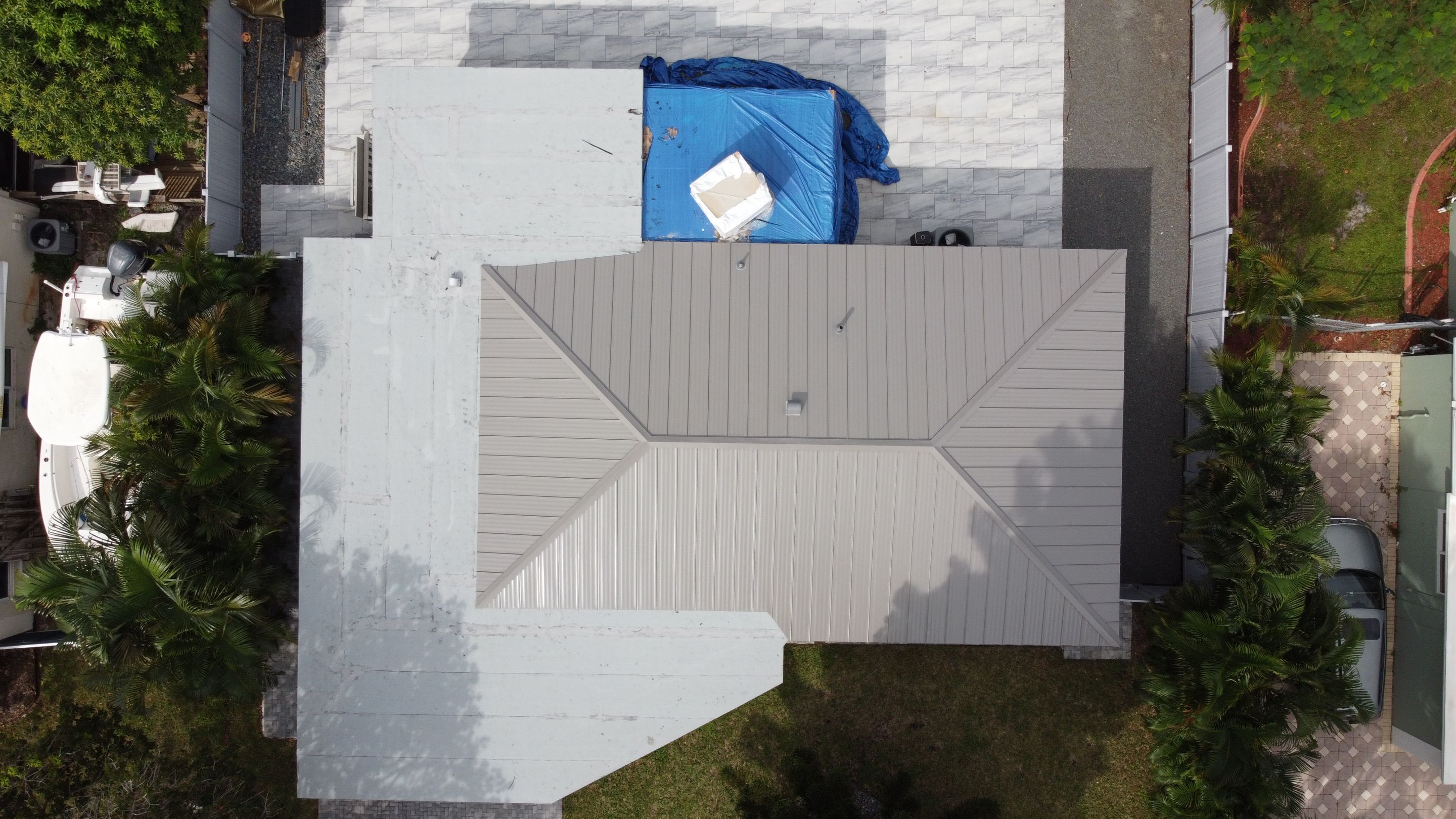 Residential Roofing Installation using 1" Nail strip metal roof by BLUES BROTHERS ROOFING