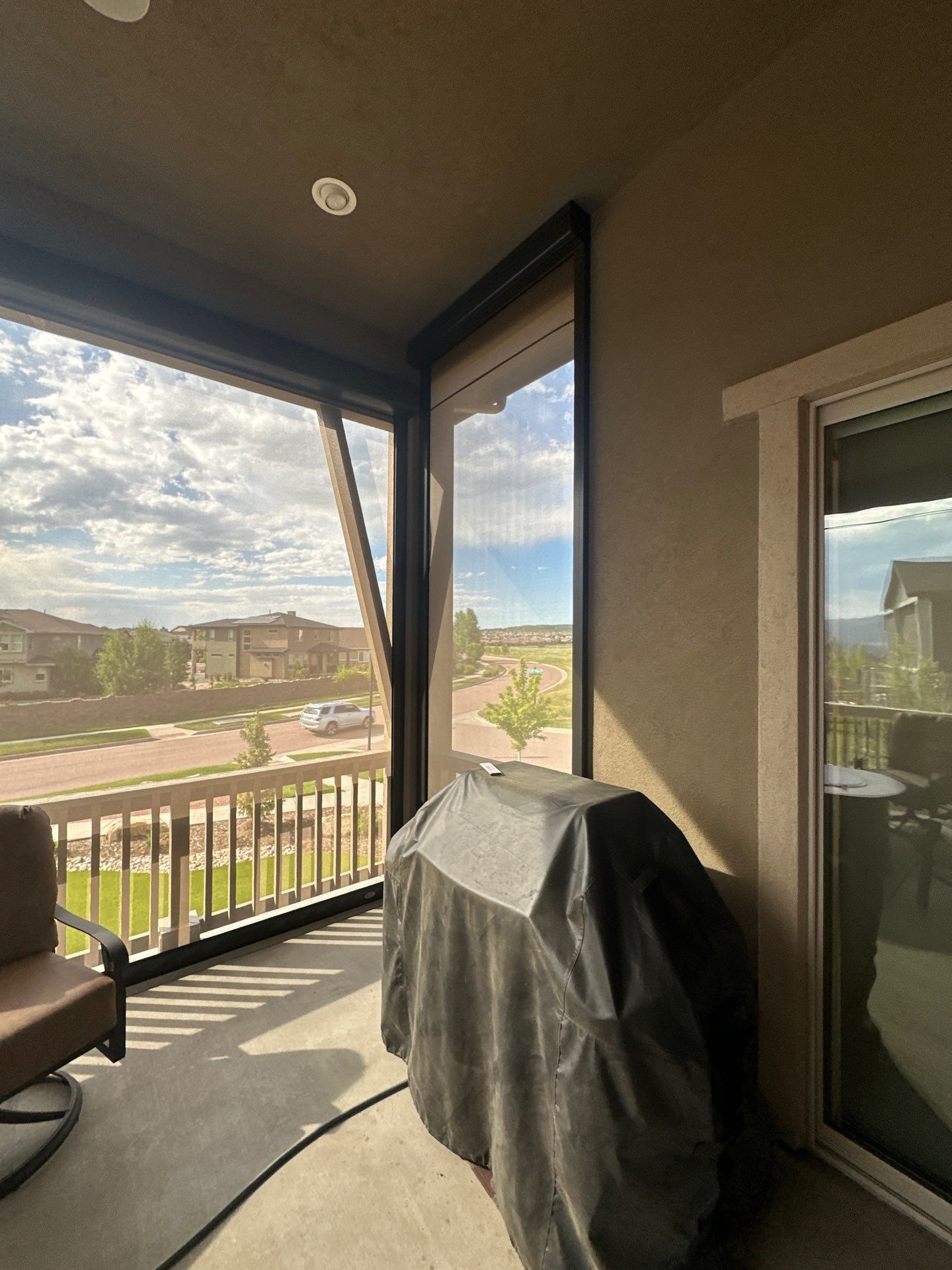 Motorized Screens using Progressive MagnaTrack Screens by Outdoor Solutions Colorado