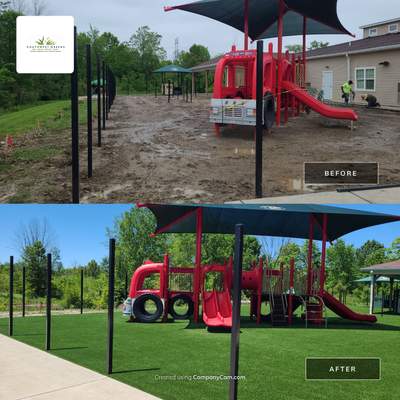 Commercial Primrose Playground Artificial Turf Installation in Twinsburg, Ohio