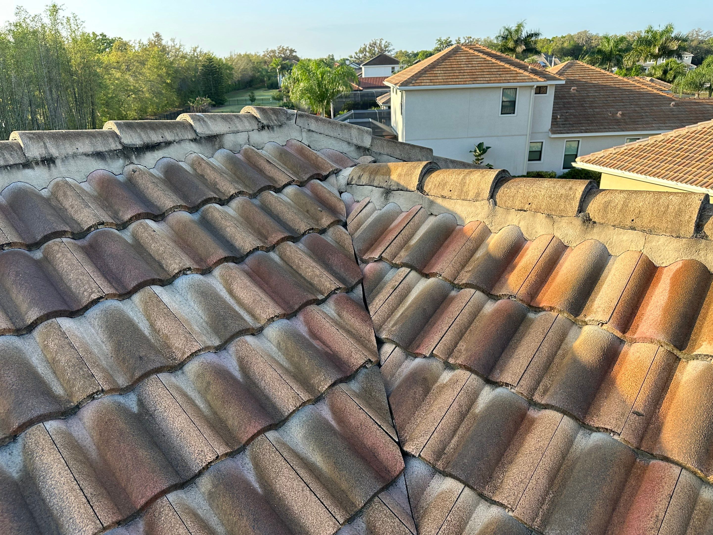 Concrete Tile Roof Cleaning in Winding River Community, Bradenton, FL | Sunshine AquaWash by Sunshine AquaWash