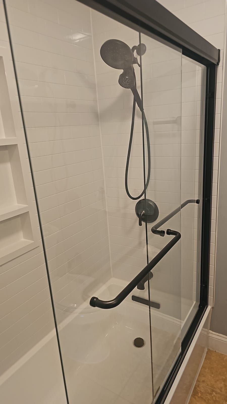 Bathroom Remodel using Samuel Mueller Shower kit by Window Depot of Annapolis
