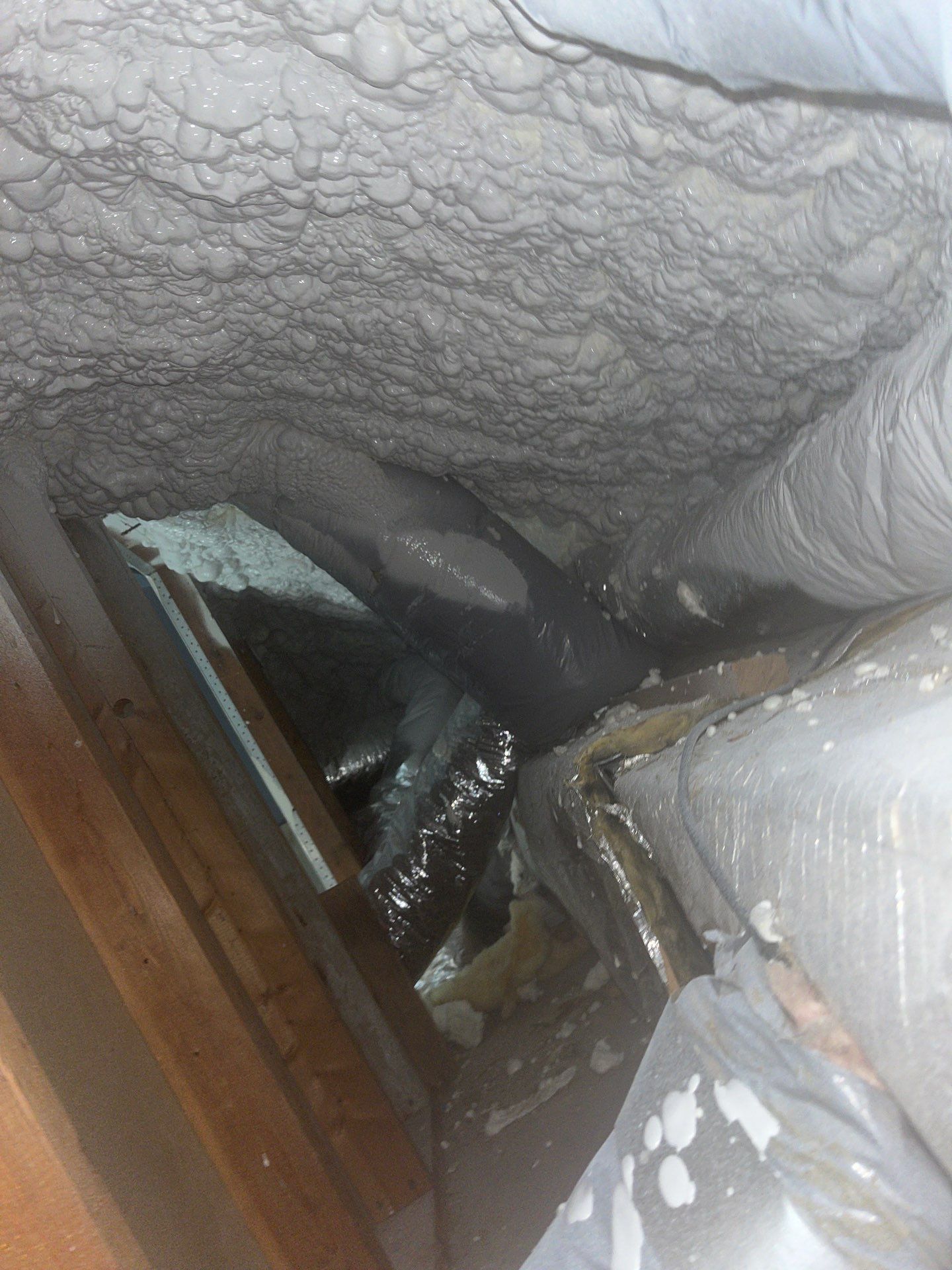 Attic Insulation using open cell spray foam by NYS Foam & Energy