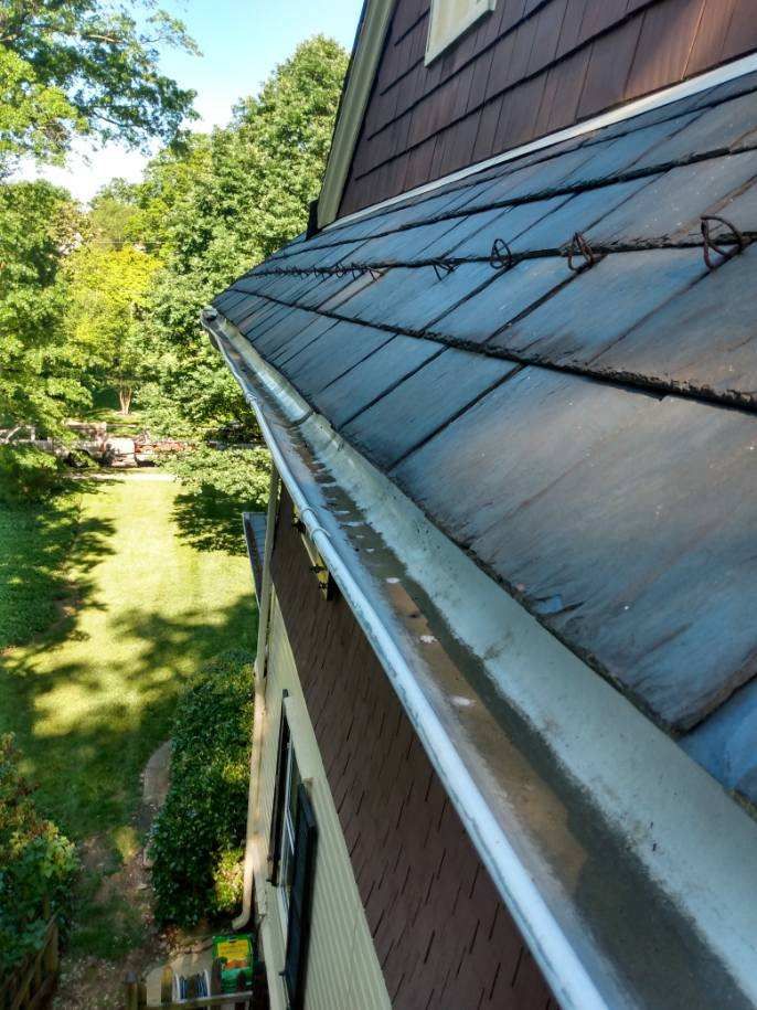 Slate Roof Repair & Gutter Cleaning in Roland Park by Roof Right Inc