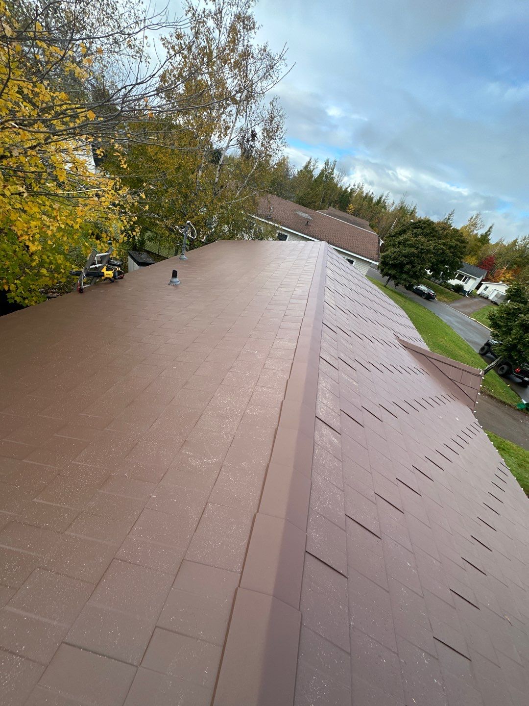 Residential Roofing Installation using Wakefield Bridge Steel Shingle by Ideal Steel by Artisan Roofing & Home Improvements Inc.