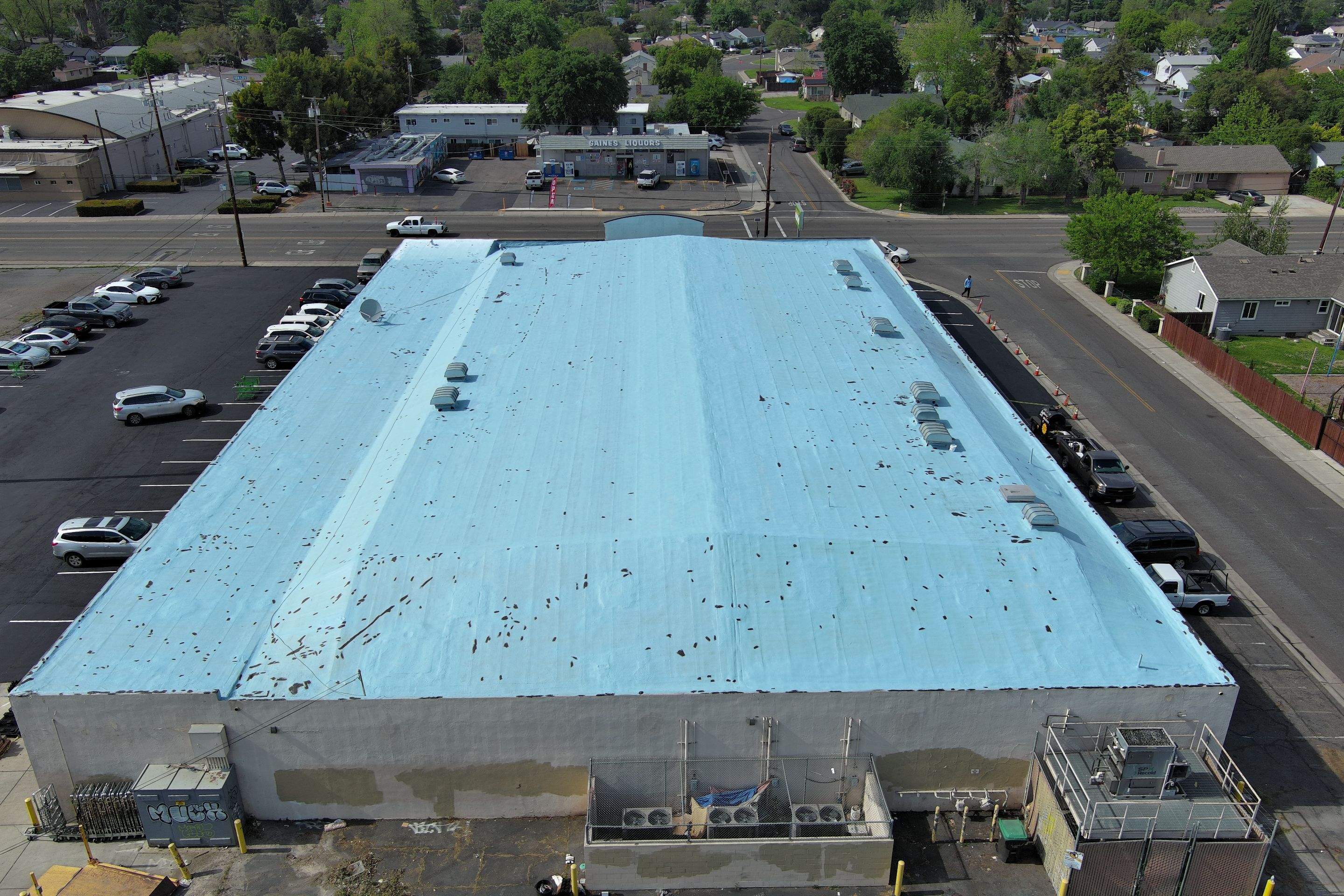 Foam Refurbish using Conklin Benchmark/PUMA XL coatings and spray foam by Straight Edge Roofing Inc