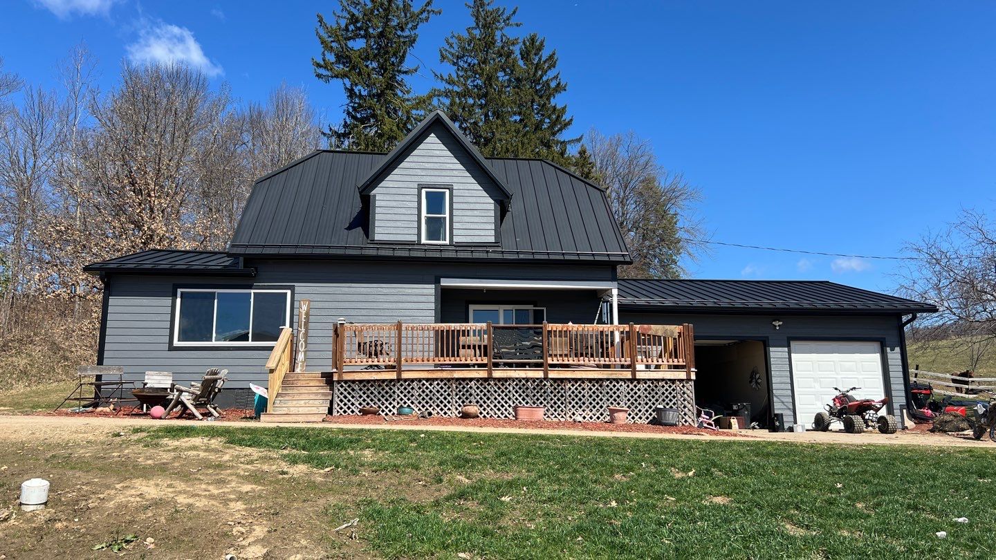  Stunning Home Exterior Makeover | Metal Roofing & LP Smart Siding by Total Restoration Services by LeFever Roofing LLC