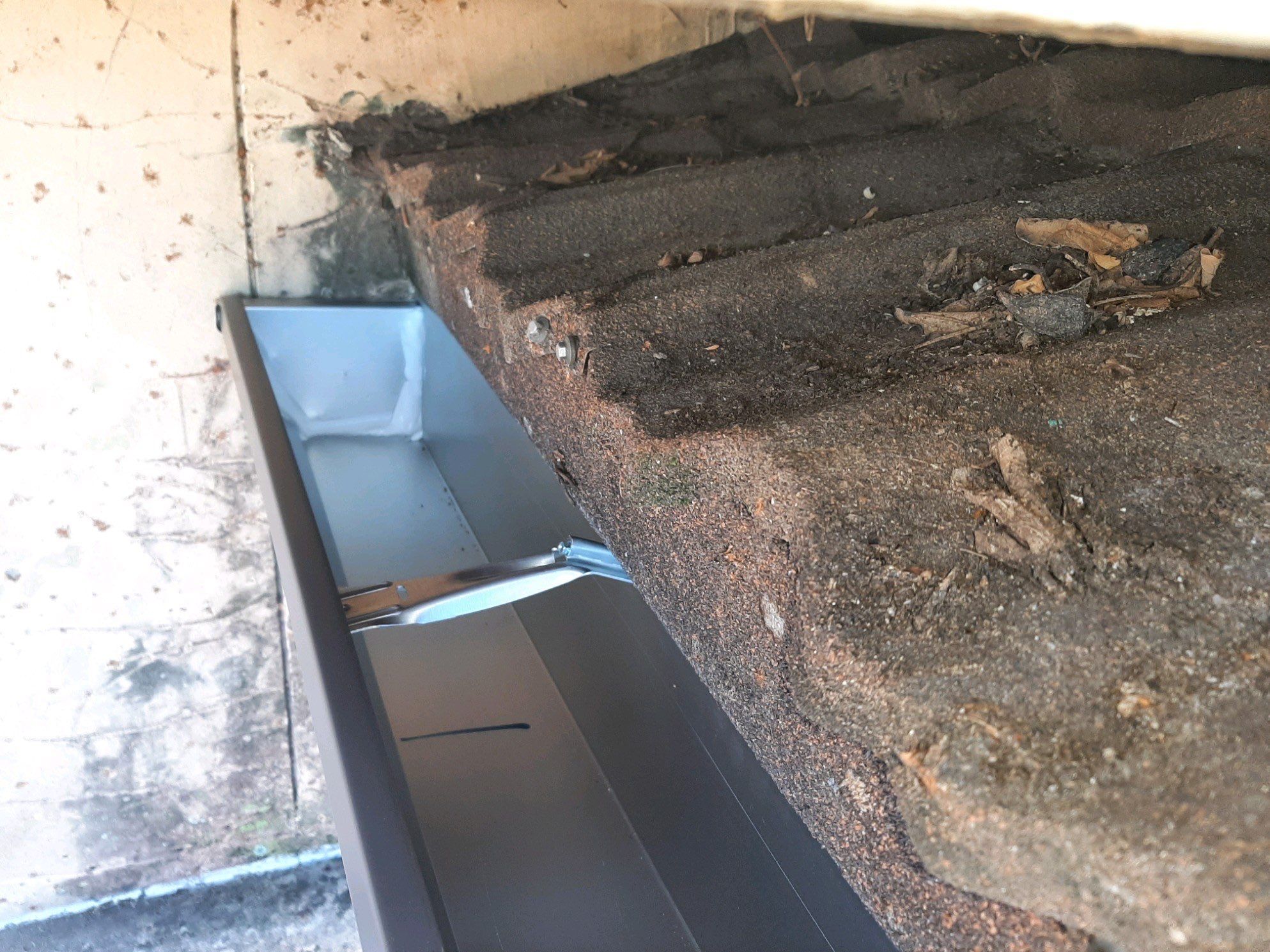 Gutter Installation using Royal Brown K-Style Gutters by Gutter Professors