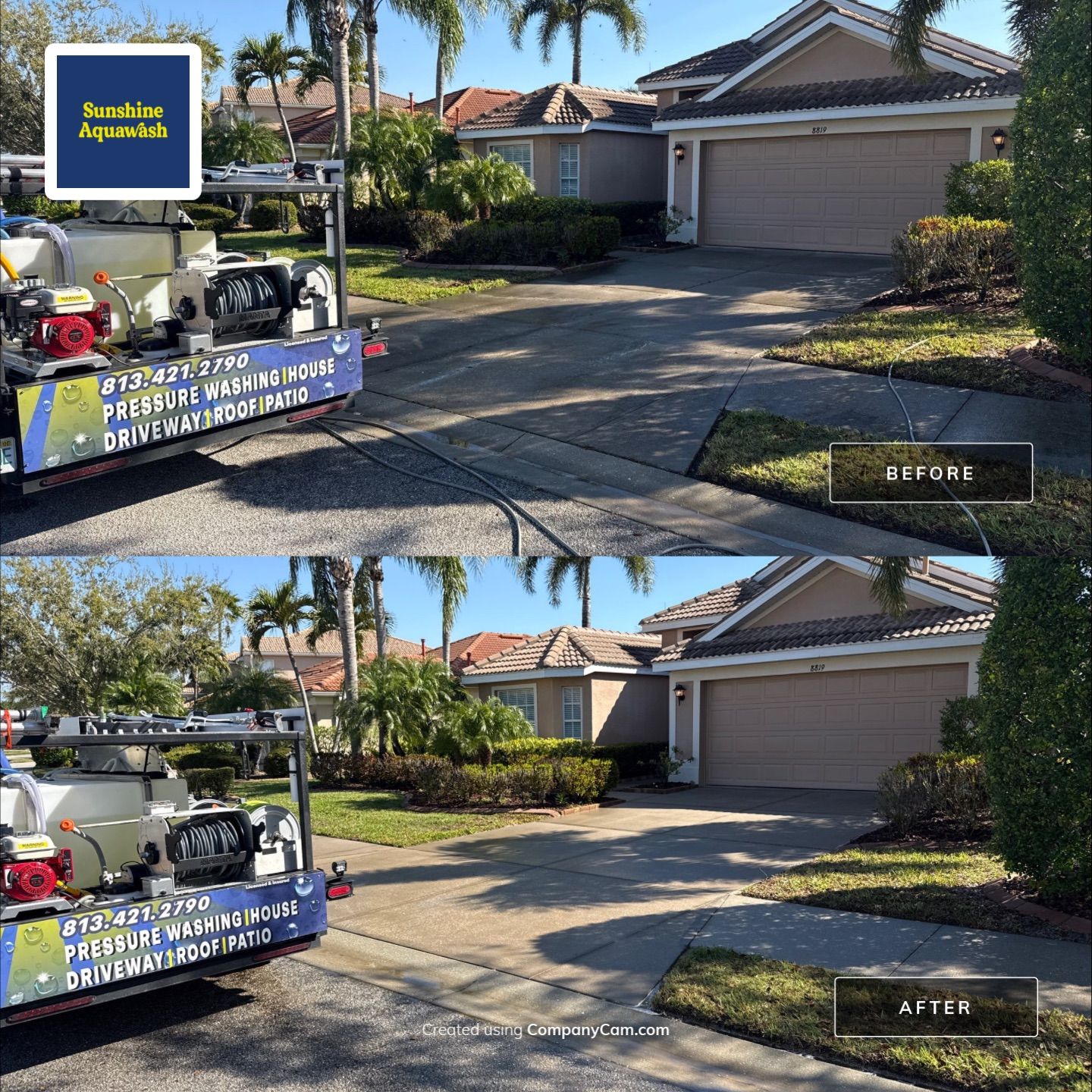 Driveway, Pool Deck & Lanai Cleaning – Heritage Harbour Golf Club, Bradenton, FL by Sunshine AquaWash